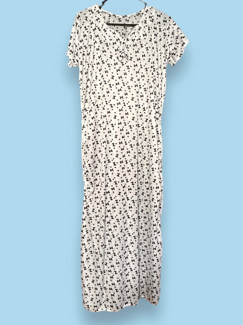 DreamLite: Ultra,Lightweight Maxi Nighty for Effortless Comfort - Saree Ghor Charlotte