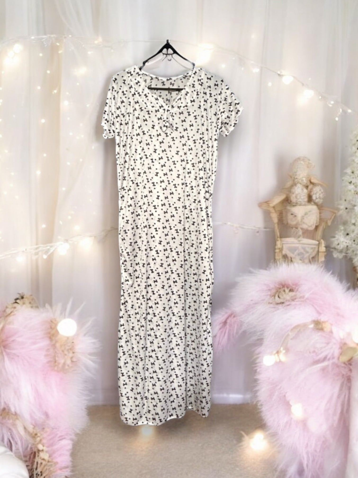 DreamLite: Ultra,Lightweight Maxi Nighty for Effortless Comfort - Saree Ghor Charlotte