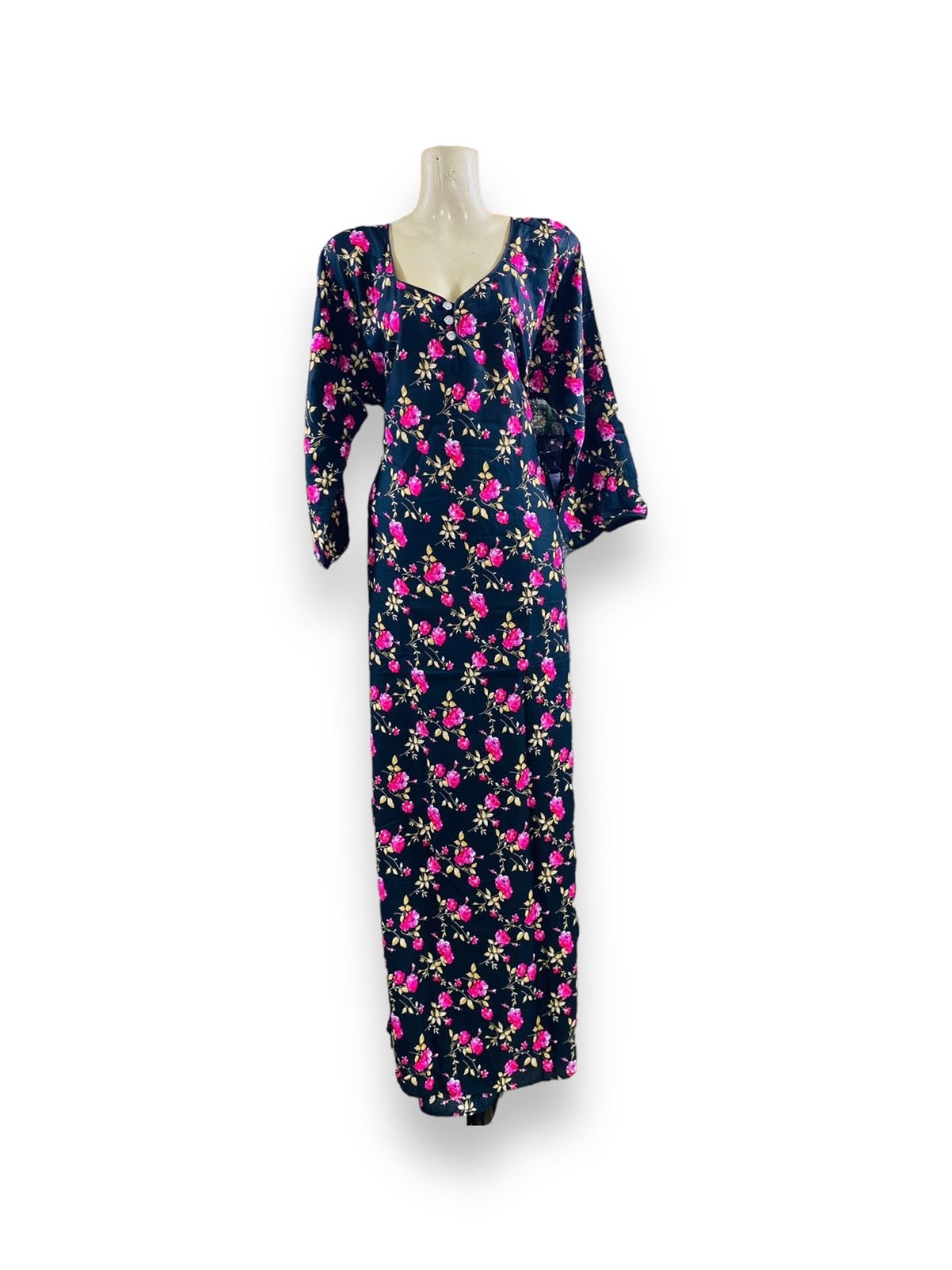 Traditional BD Linen Maxi with Matching Dupatta – Ethnic Wear for Women - 09 - Saree Ghor Charlotte