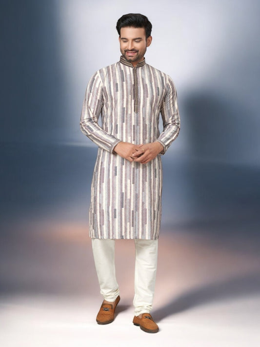 Traditional Men's Kurta Pajama Set– Ethnic Wear for Men-219 - Saree Ghor Charlotte