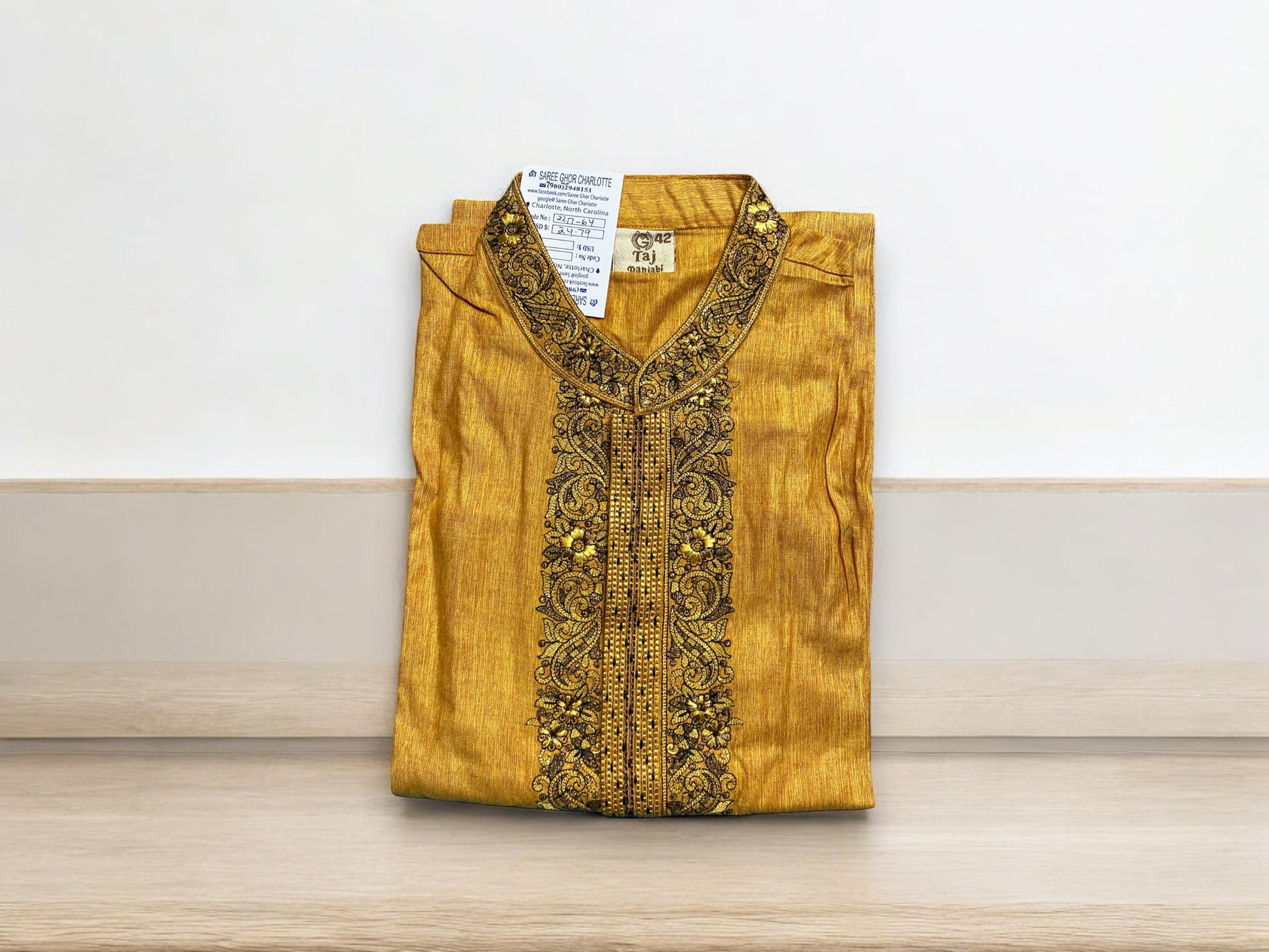 Men's Traditional Soft Cotton High Quality Kurta 12 - Saree Ghor Charlotte