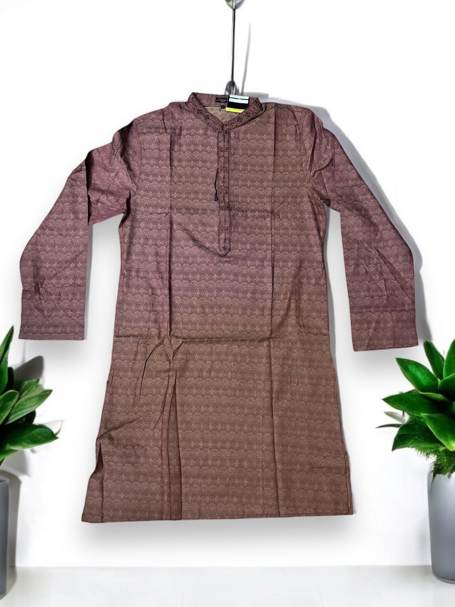 Men's traditional cotton kurta from Saree Ghor Charlotte, soft and comfortable, featuring classic design and relaxed fit.