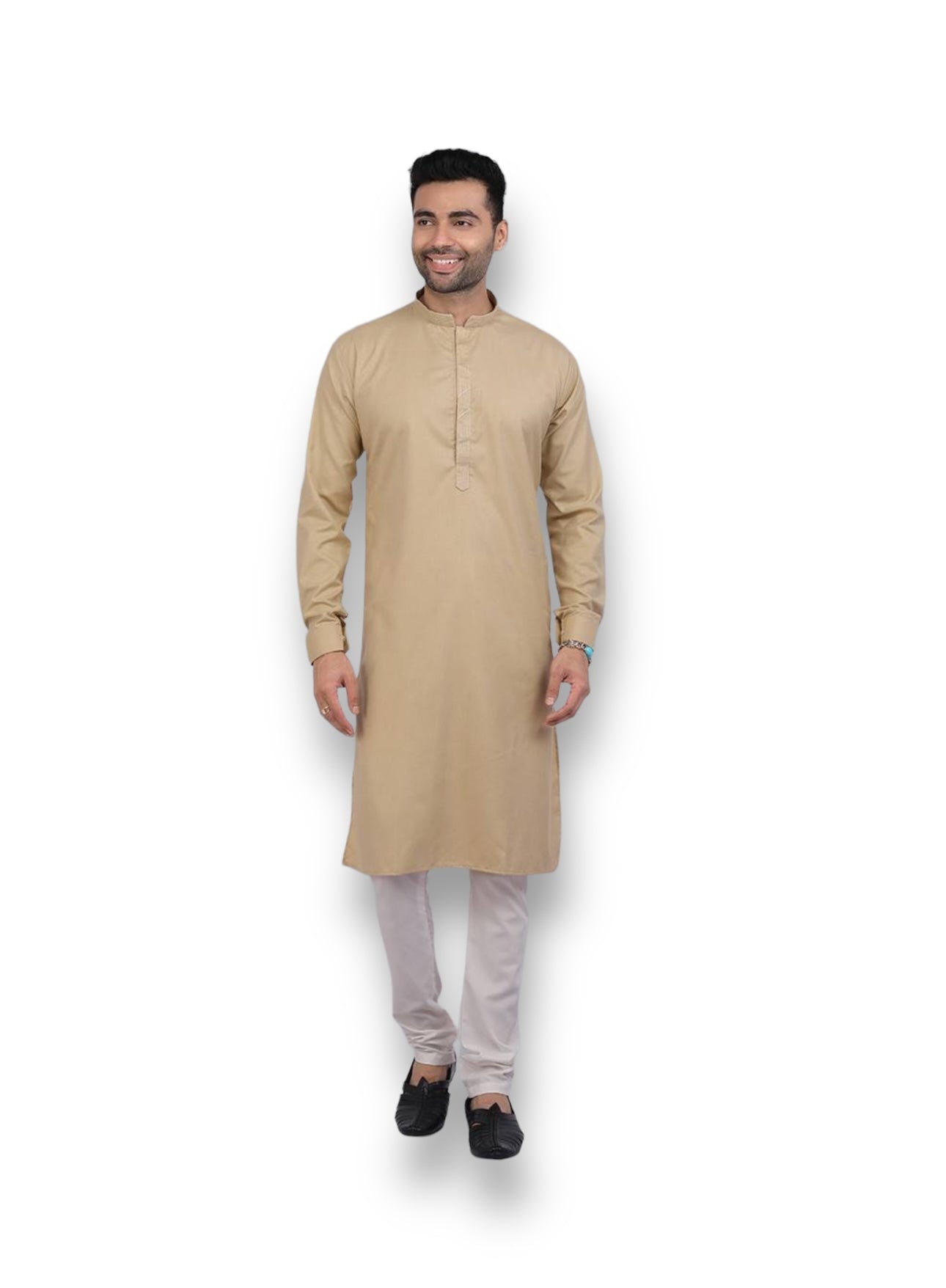 Mustard color traditional men's kurta and pajama set by Saree Ghor Charlotte, festive ethnic wear for special occasions.