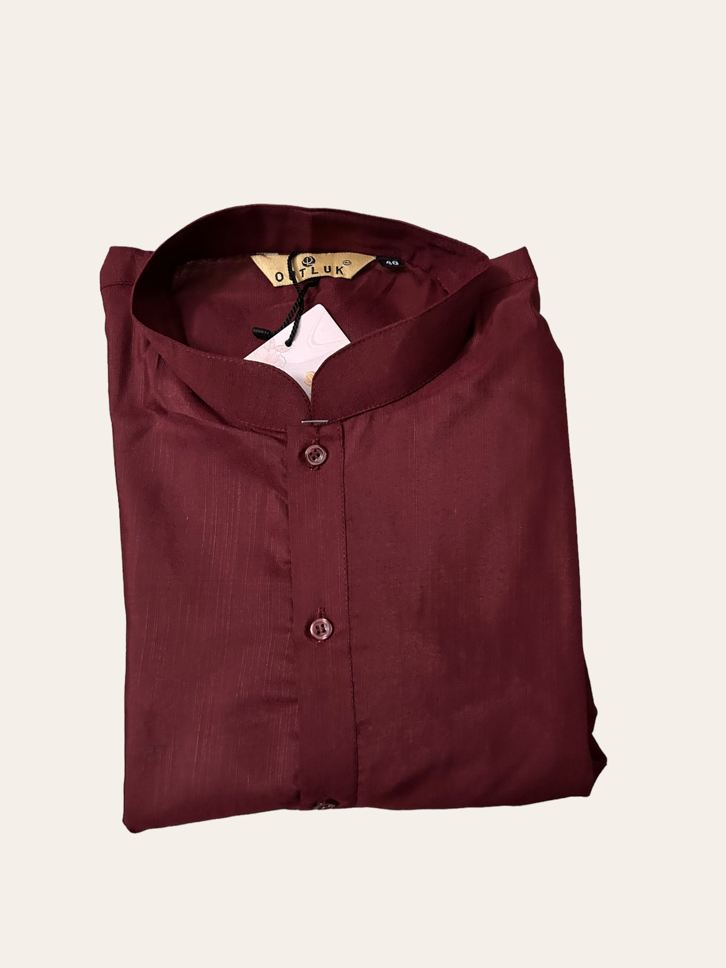 Classic Maroon - Traditional Cotton Kurta Pajama Set with Elegant Jacket - Saree Ghor Charlotte