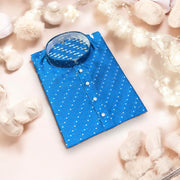 Men's Traditional Rama Blue Silk Kurta with Pant, HT6442 - Saree Ghor Charlotte