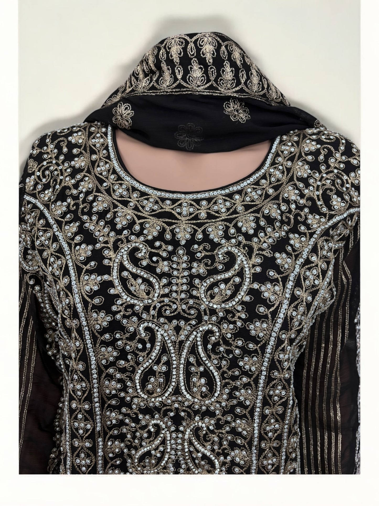 Black Traditional Designer Sharara Salwar Kameez Suit - Ethnic Wear for Women - 206 - Saree Ghor Charlotte