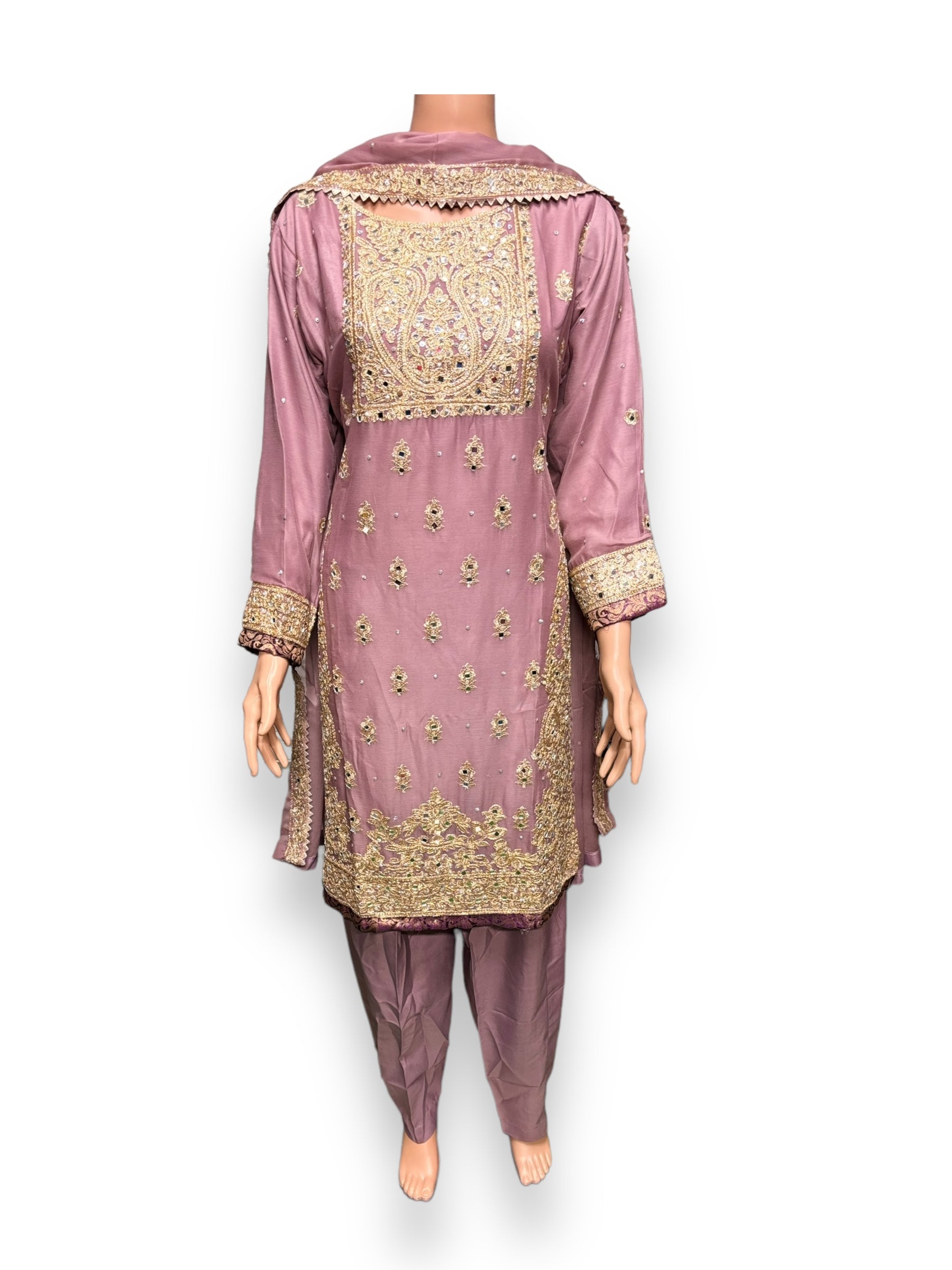 Designer Party Wear Salwar Kameez set by Saree Ghor Charlotte, elegant ethnic women's outfit with intricate embroidery and vibrant colors.