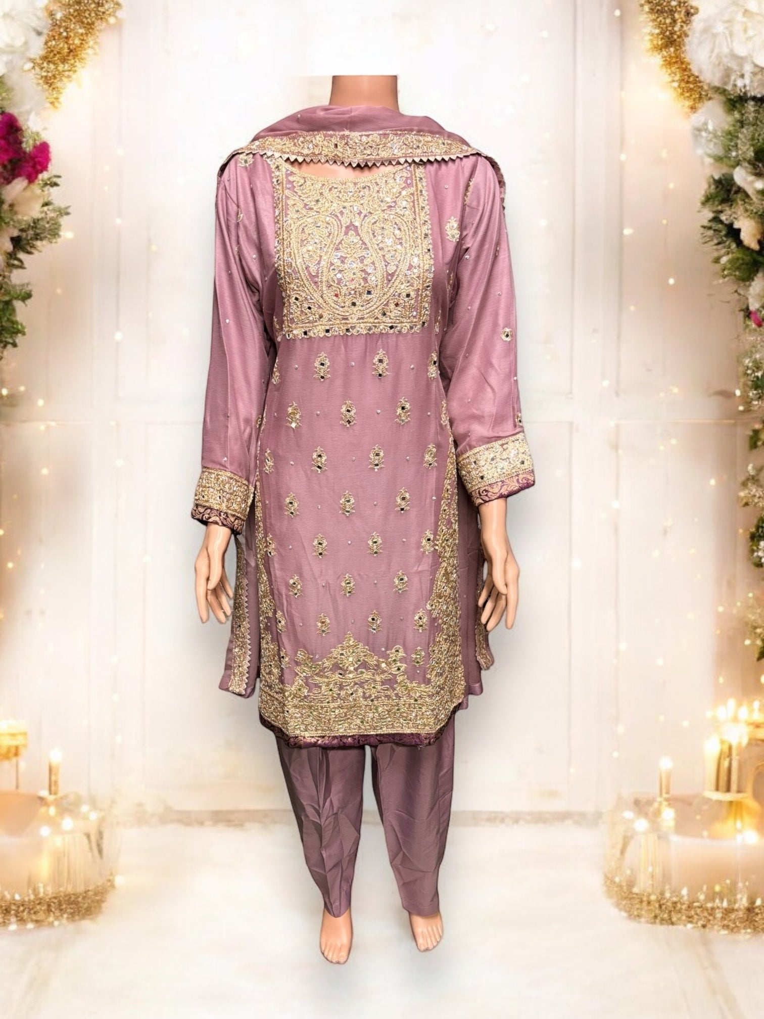 Designer Saree Ghor Charlotte party wear salwar kameez set for women, elegant ethnic attire with intricate design details.