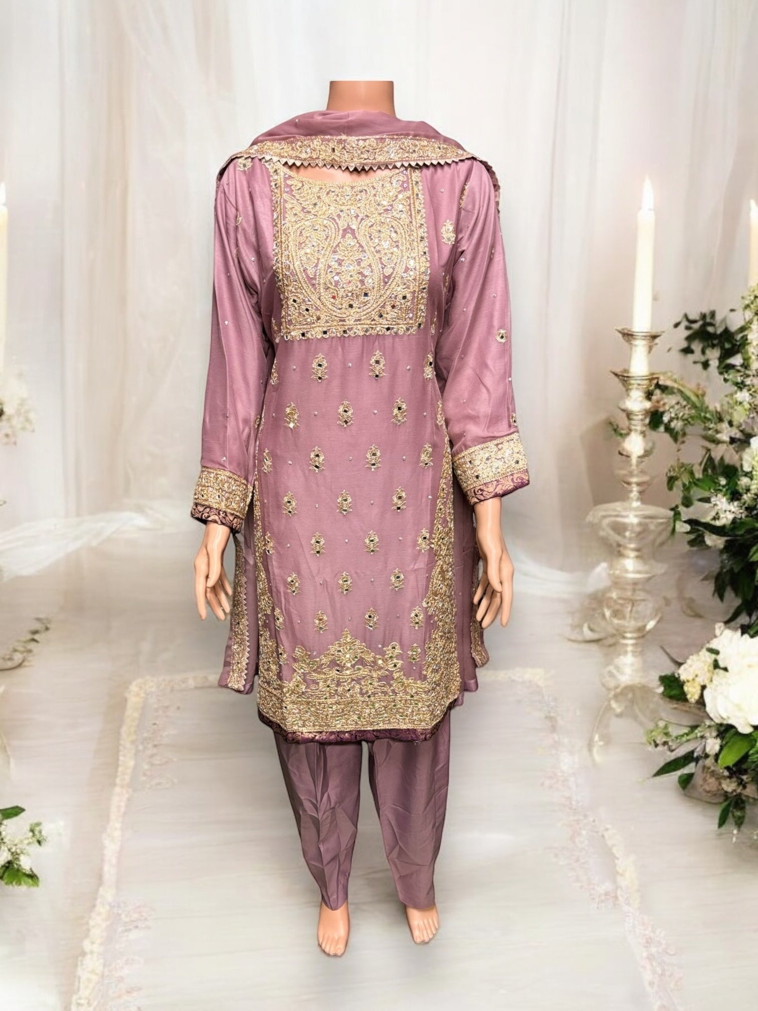 Designer Party Wear Salwar Kameez set by Saree Ghor Charlotte, elegant ethnic clothing for women with intricate embroidery.