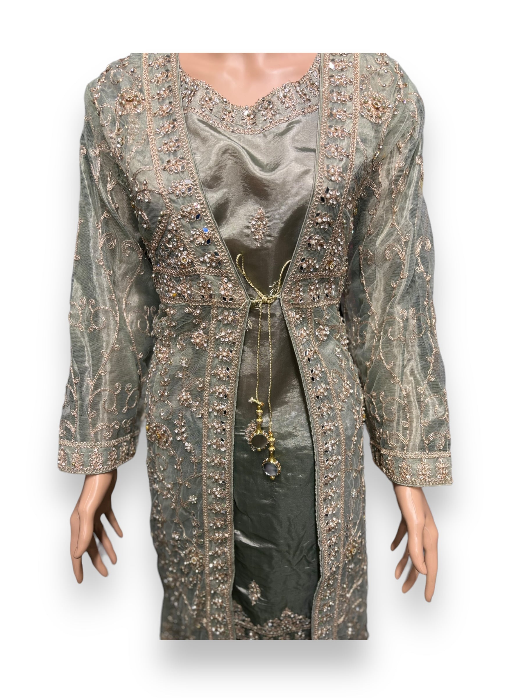 Designer party wear Salwar Kameez set by Saree Ghor Charlotte, elegant ethnic dress for women with intricate embroidery.