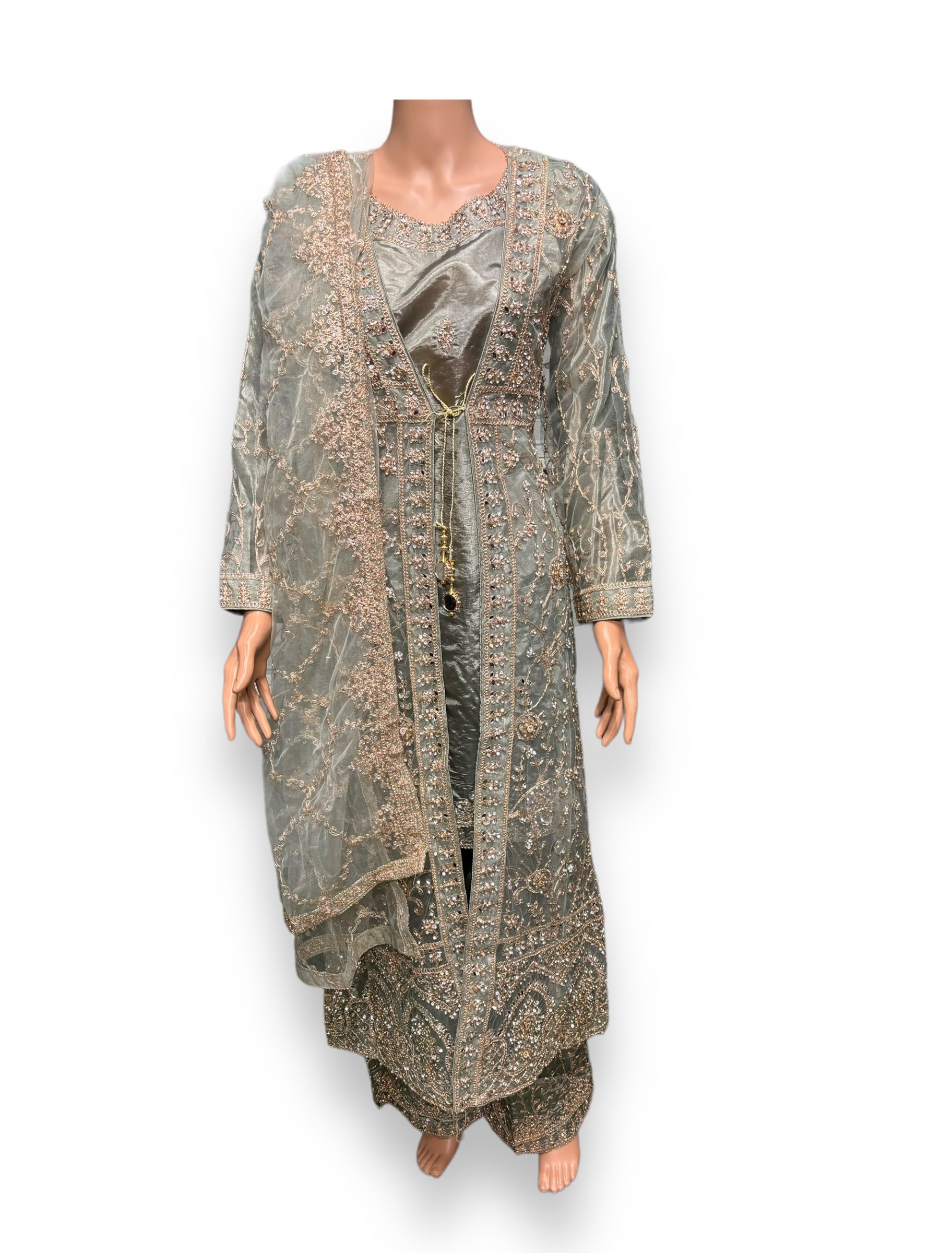 Designer Party Wear Salwar Kameez set by Saree Ghor Charlotte, elegant ethnic women’s cultural attire with intricate embroidery.