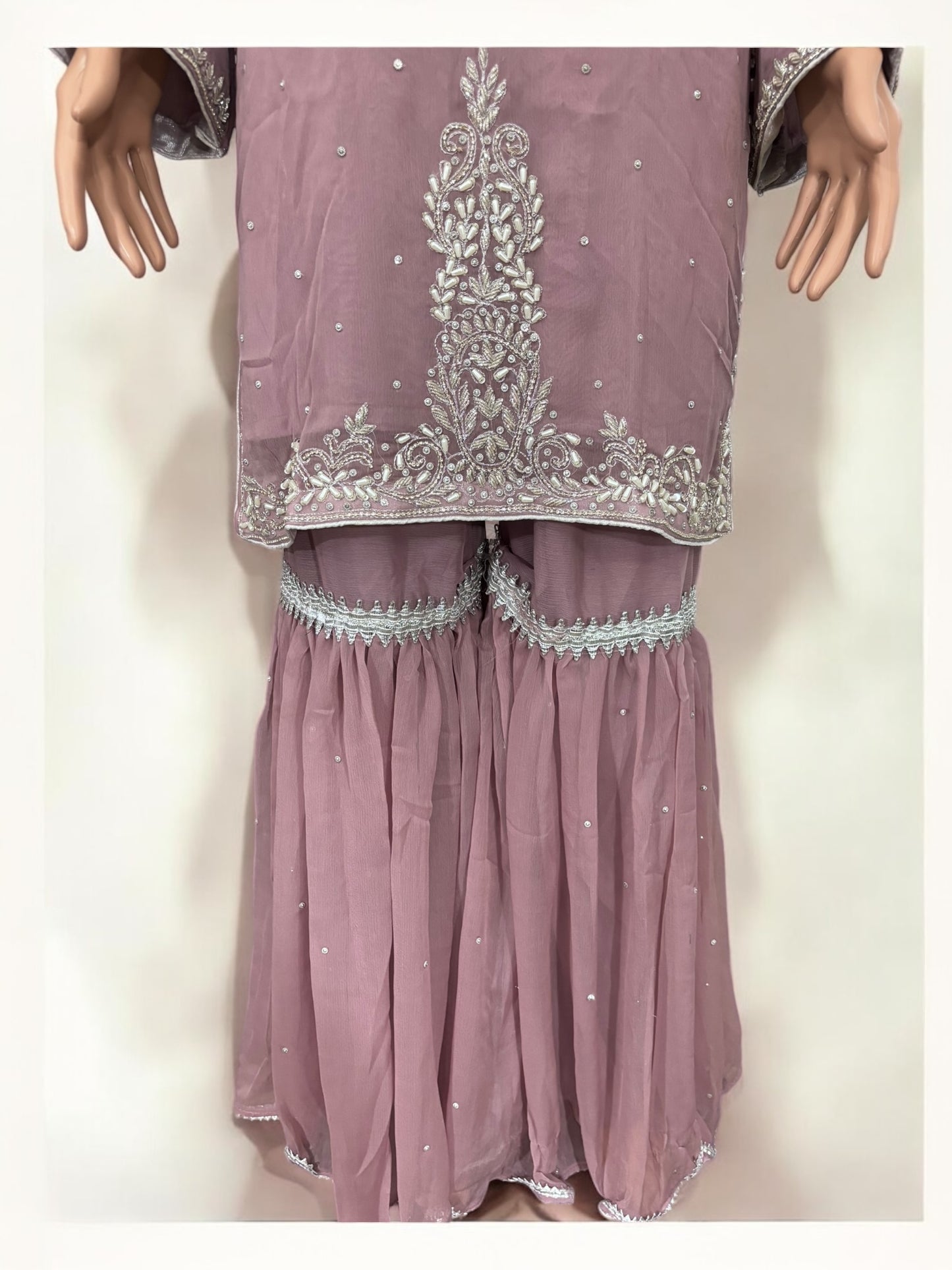 Lavender- Traditional Garara Designer Salwar Kameez Suit- Ethnic Wear for Women - 234 - Saree Ghor Charlotte