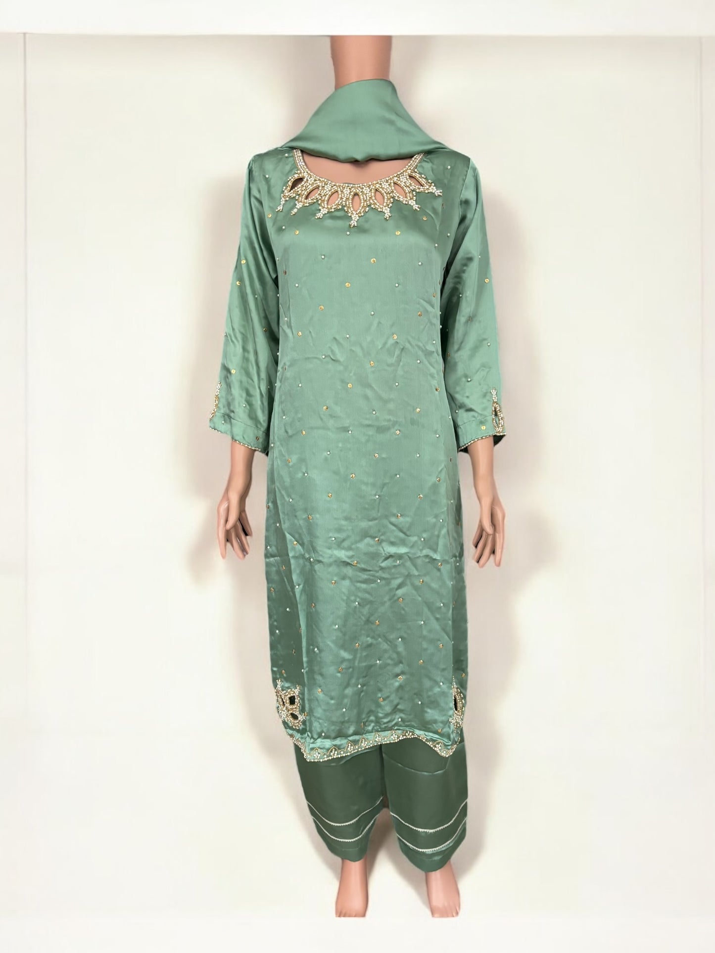 Mint Color - Traditional Designer Salwar Kameez Suit- Ethnic Wear for Women - 236 - Saree Ghor Charlotte