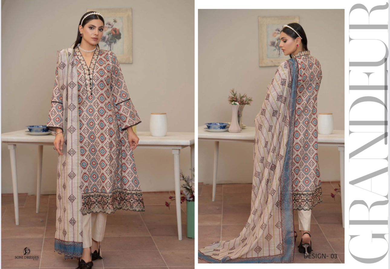 Pakistani Salwar Kameez Suit by Saree Ghor Charlotte featuring traditional ethnic wear for women, with intricate embroidery and vibrant colors.
