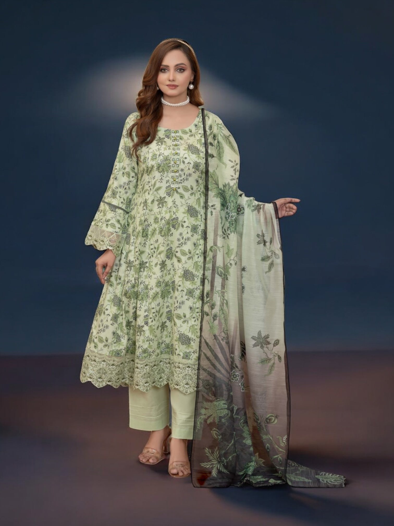 Pakistani Salwar Kameez suit by Saree Ghor Charlotte, traditional ethnic wear for women with vibrant fabric and intricate details.