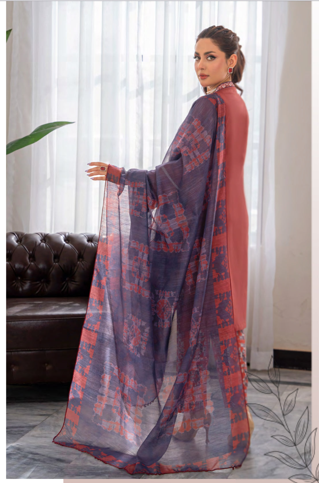 Pakistani Salwar Kameez suit by Saree Ghor Charlotte, traditional ethnic wear for women with intricate design and vibrant colors.