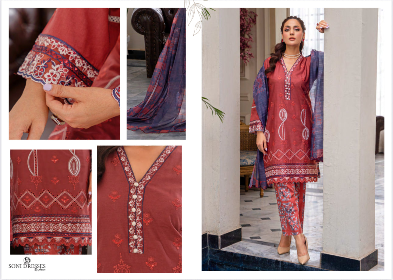 Pakistani Salwar Kameez suit by Saree Ghor Charlotte featuring traditional ethnic wear for women with intricate design and vibrant colors.