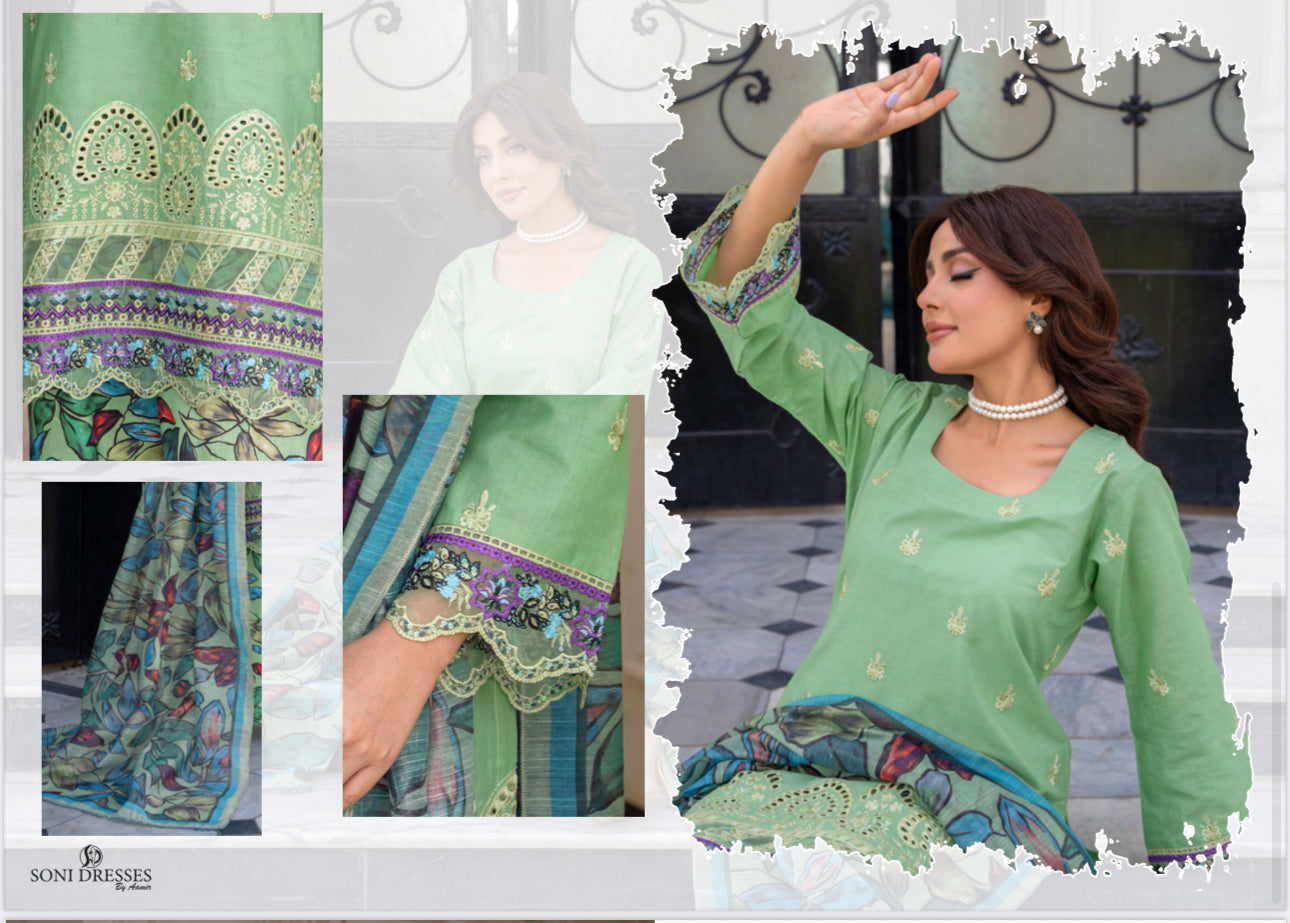 Pakistani Salwar Kameez suit by Saree Ghor Charlotte, traditional ethnic wear for women with vibrant fabric and intricate embroidery.