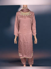 Pink traditional Salwar Kameez suit by Saree Ghor Charlotte featuring intricate embroidery and ethnic wear for women.