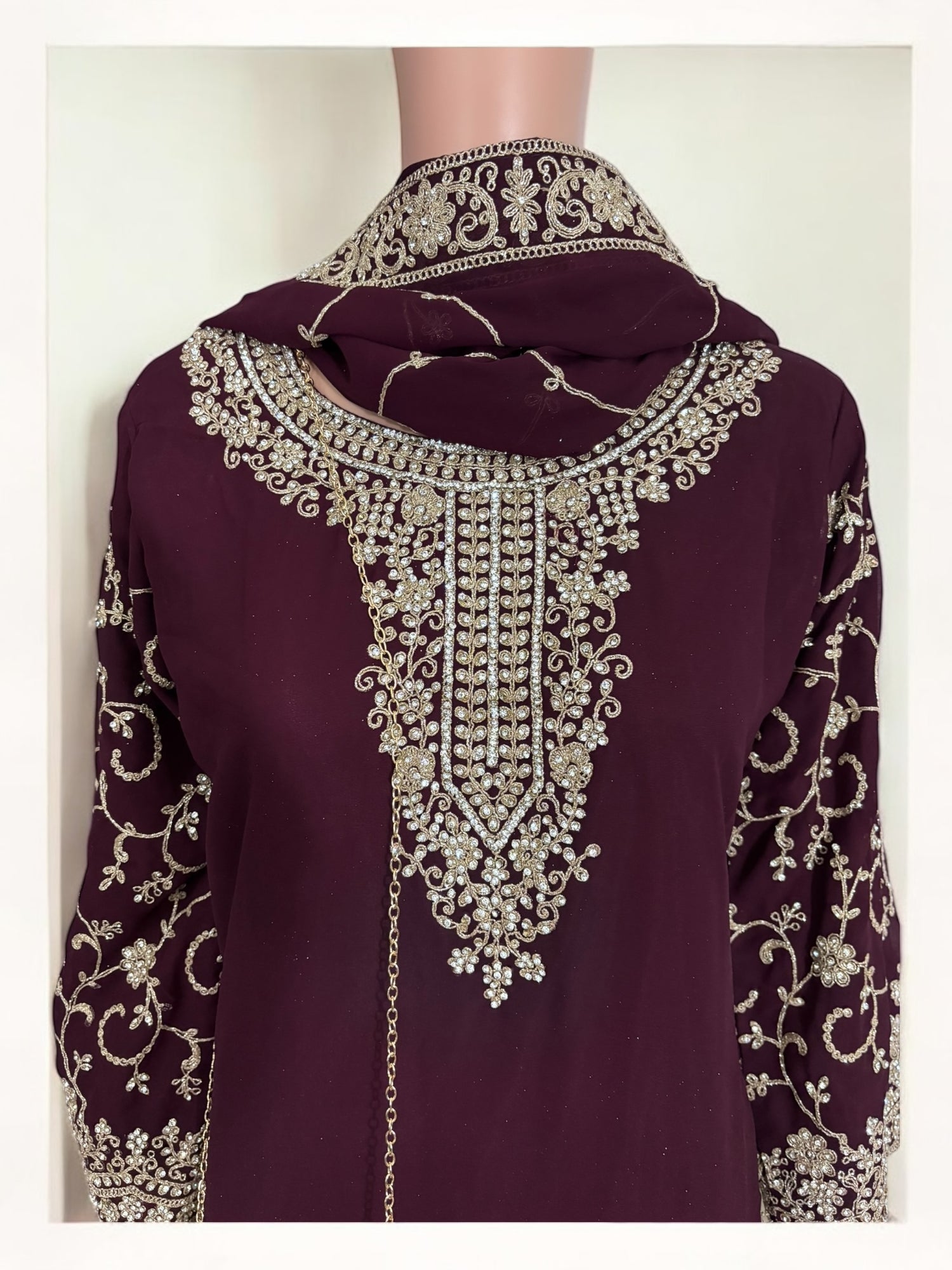 Purple- Traditional Designer Salwar Kameez Suit with Handbag- Ethnic Wear for Women - 227 - Saree Ghor Charlotte