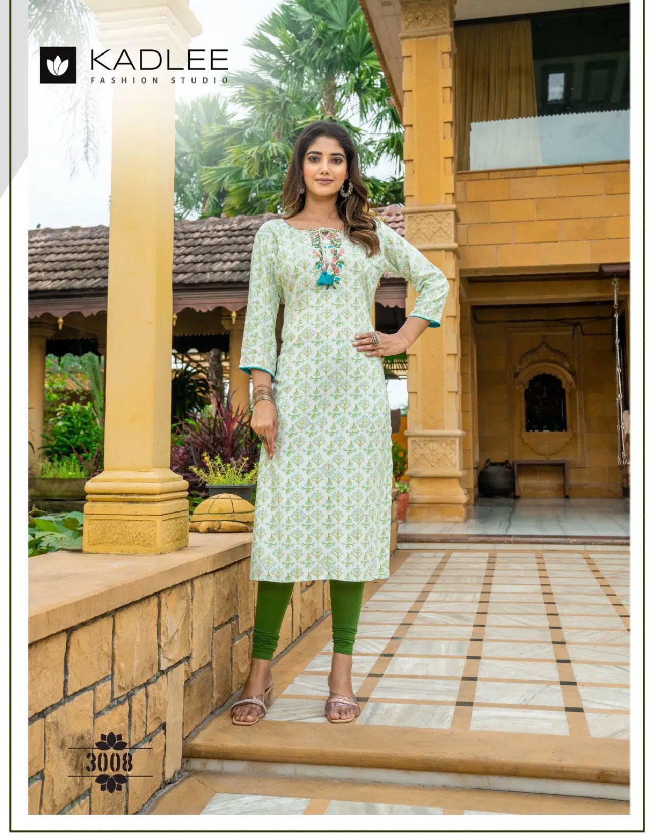 Rayon Printed Designer Kurti – Soft Fabric Ethnic Wear for Women -01 - Saree Ghor Charlotte