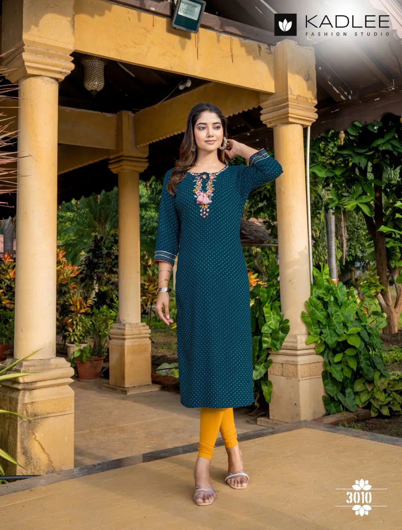 Rayon printed designer kurti from Saree Ghor Charlotte, soft fabric ethnic wear for women, paired with salwar kameez style.