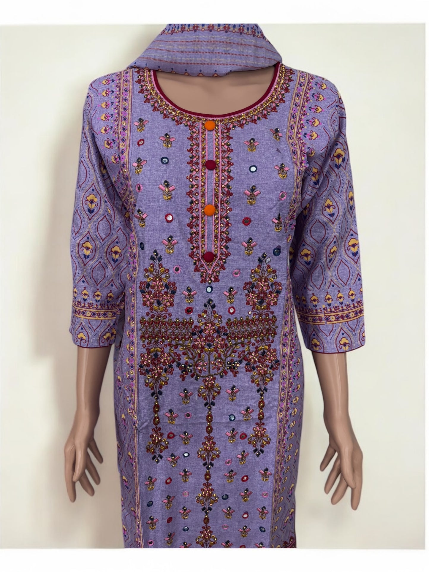 Traditional Cotton Designer Salwar Kameez Suit - Ethnic Wear for Women - 217 - Saree Ghor Charlotte