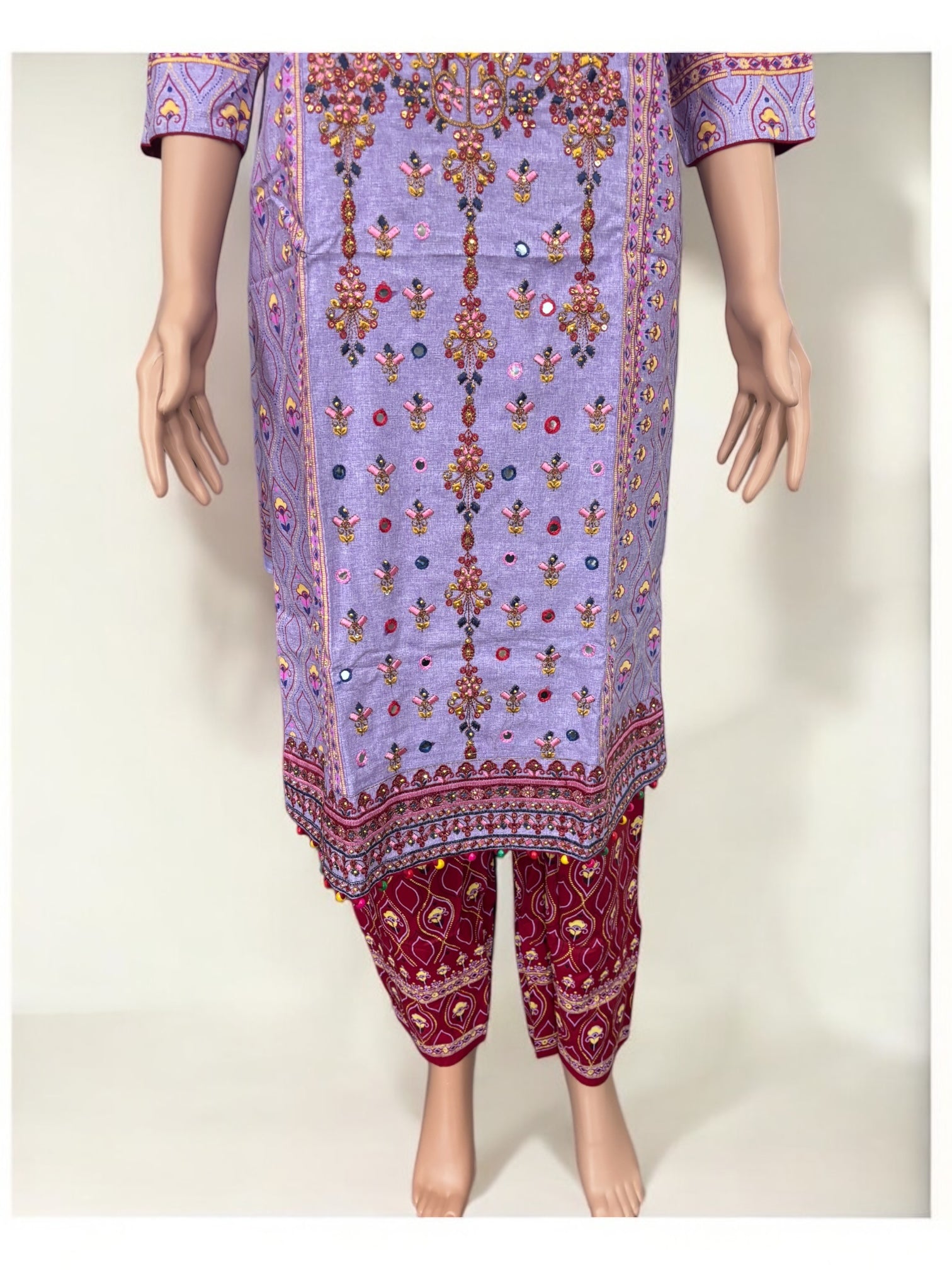 Traditional cotton Salwar Kameez suit by Saree Ghor Charlotte, featuring elegant ethnic wear for women with intricate designs.