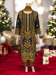 Traditional designer Salwar Kameez suit by Saree Ghor Charlotte, featuring intricate ethnic embroidery for women.