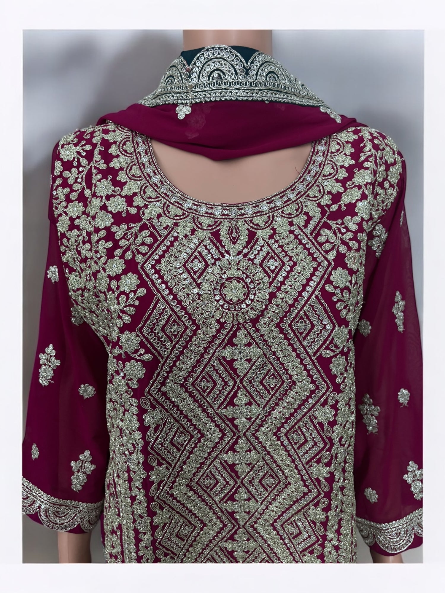 Traditional Designer Sharara Garara Salwar Kameez Suit - Ethnic Wear - 202 - Saree Ghor Charlotte