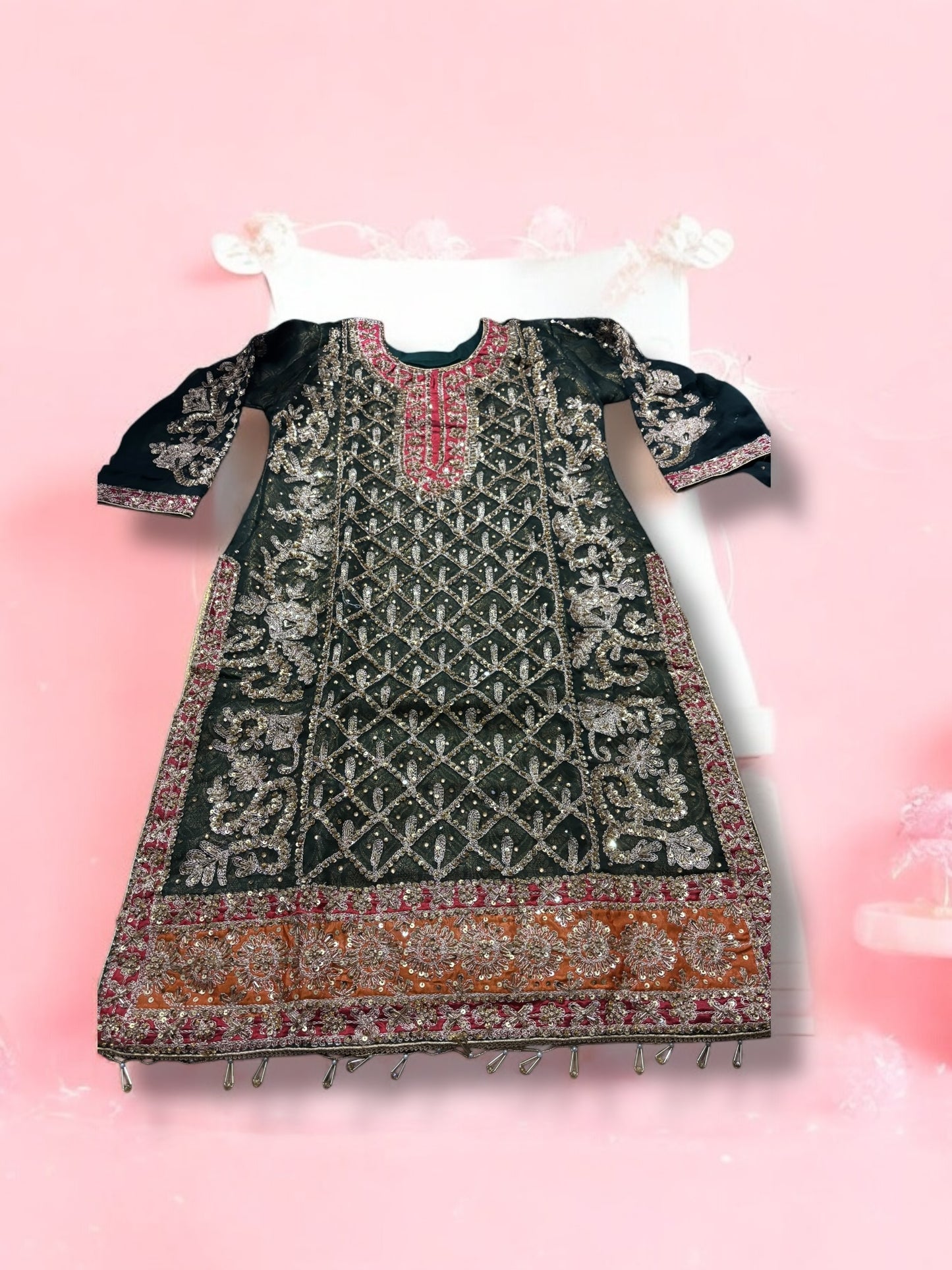 Traditional Designer Sharara Salwar Kameez Set – Ethnic Wear for Women-02 - Saree Ghor Charlotte