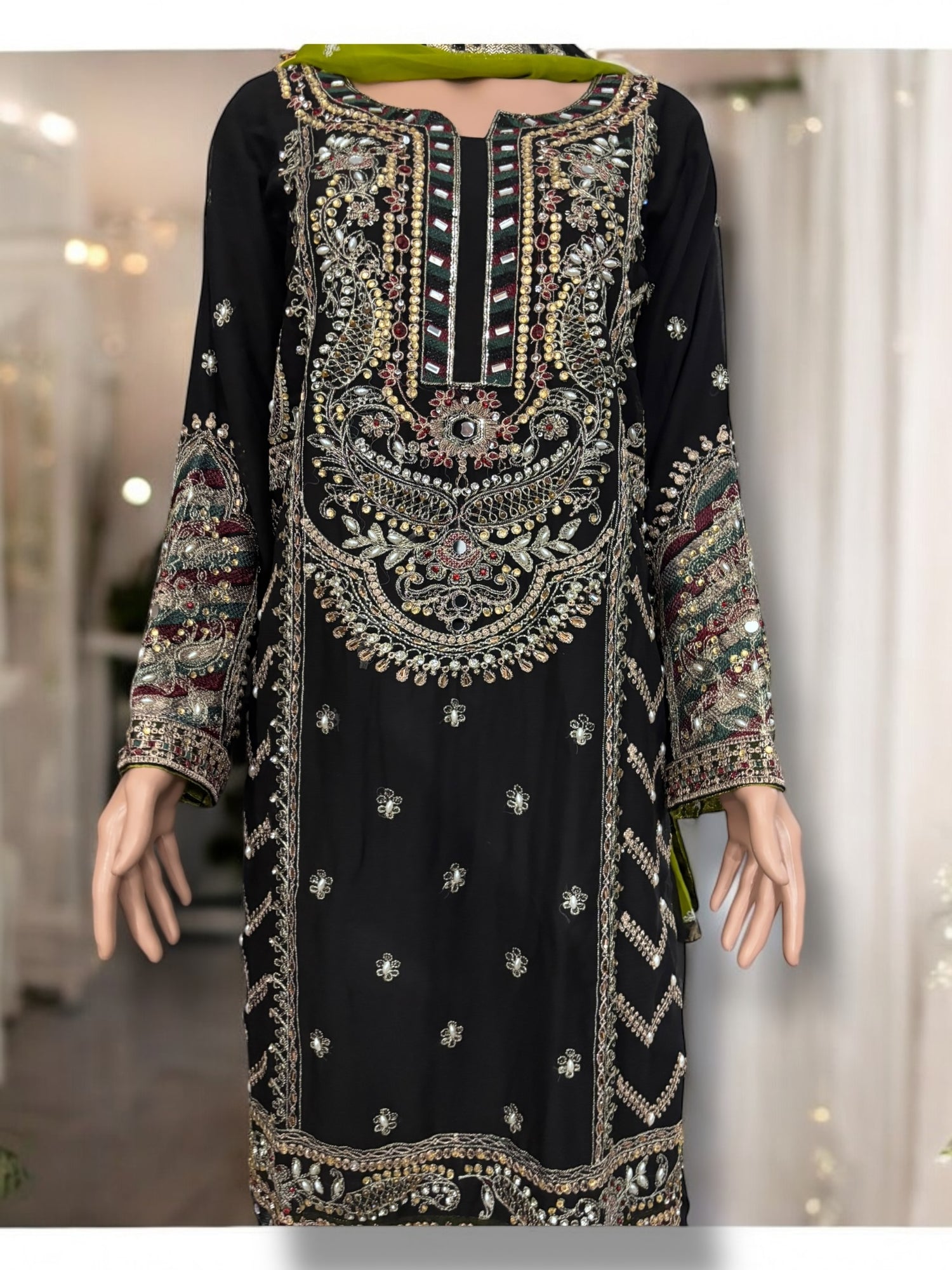 Traditional Designer Sharara Salwar Kameez Set – Ethnic Wear for Women-06 - Saree Ghor Charlotte
