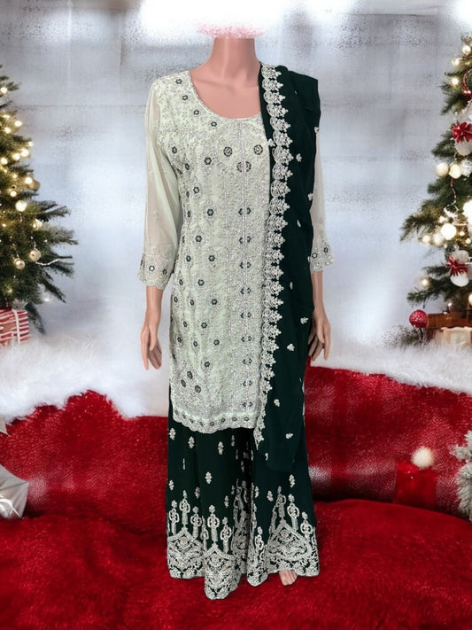 Traditional Designer Sharara Salwar Kameez Suit - Ethnic Wear for Women - 208 - Saree Ghor Charlotte