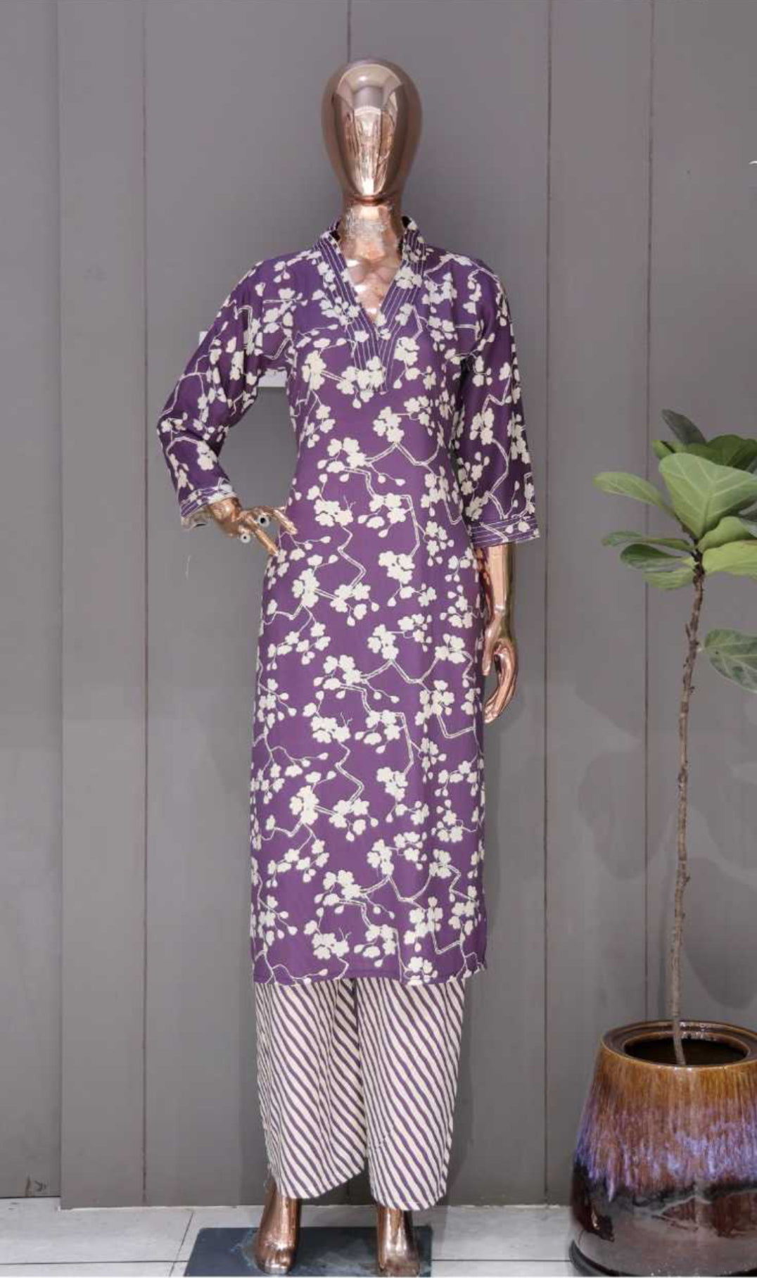 Traditional Kurti set with salwar and kameez for women, ethnic wear by Saree Ghor Charlotte, vibrant and elegant cultural attire.