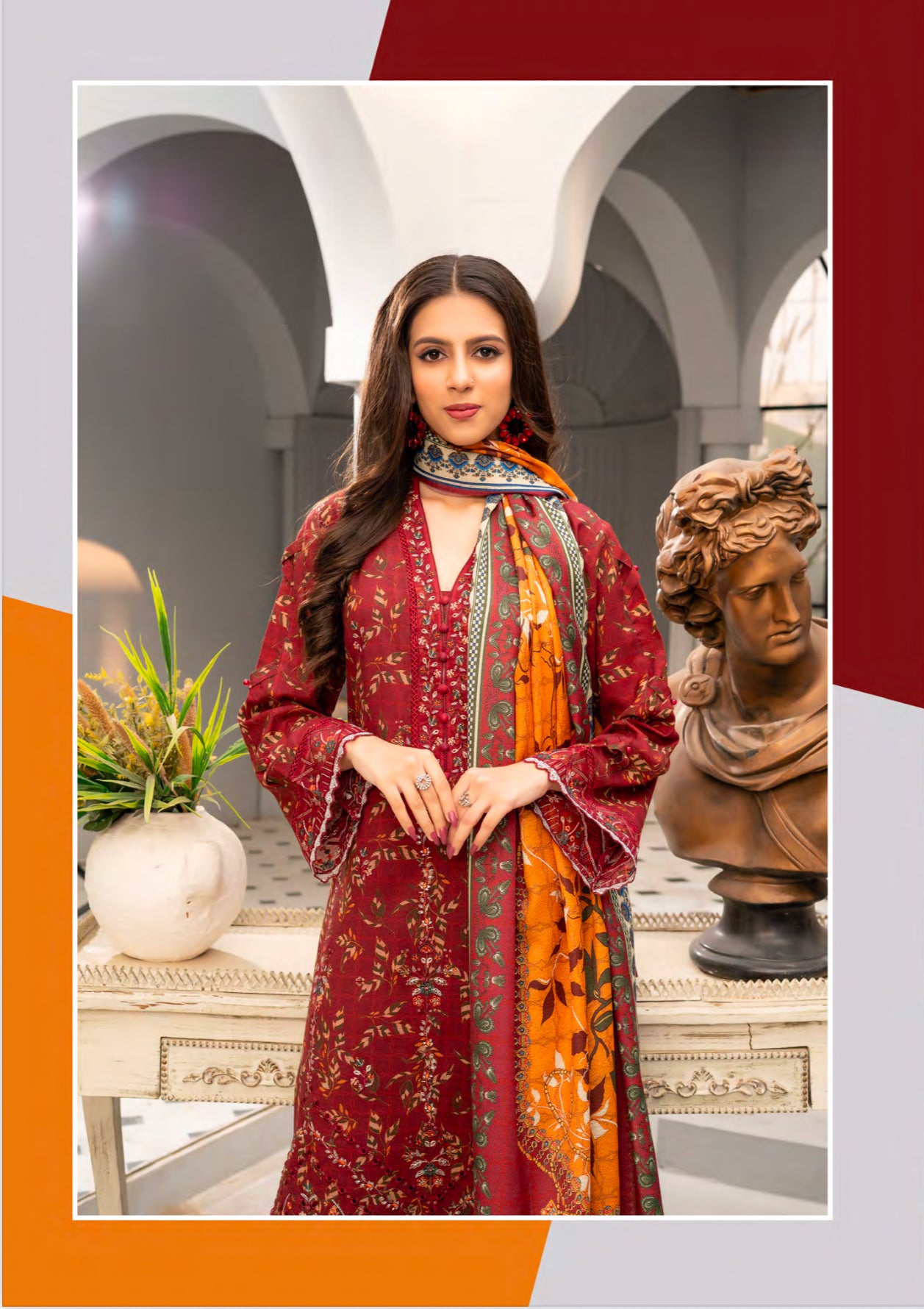 Traditional Pakistani Salwar Kameez by Saree Ghor Charlotte, elegant ethnic wear for women in vibrant fabric and intricate design.