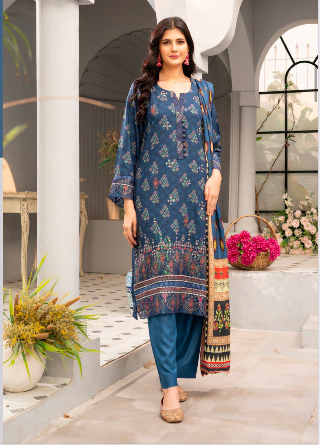 Traditional Pakistani Salwar Kameez by Saree Ghor Charlotte, showcasing ethnic wear for women with intricate fabric and vibrant colors.