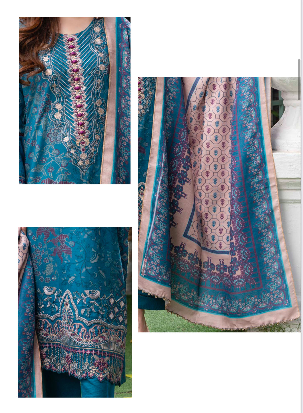 Traditional Pakistani Salwar Kameez by Saree Ghor Charlotte, vibrant ethnic wear for women featuring intricate embroidery and bright colors.