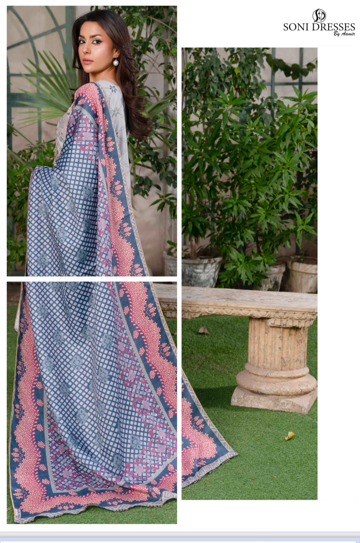 Traditional Pakistani Salwar Kameez by Saree Ghor Charlotte, vibrant ethnic wear for women with intricate embroidery and colorful fabric.