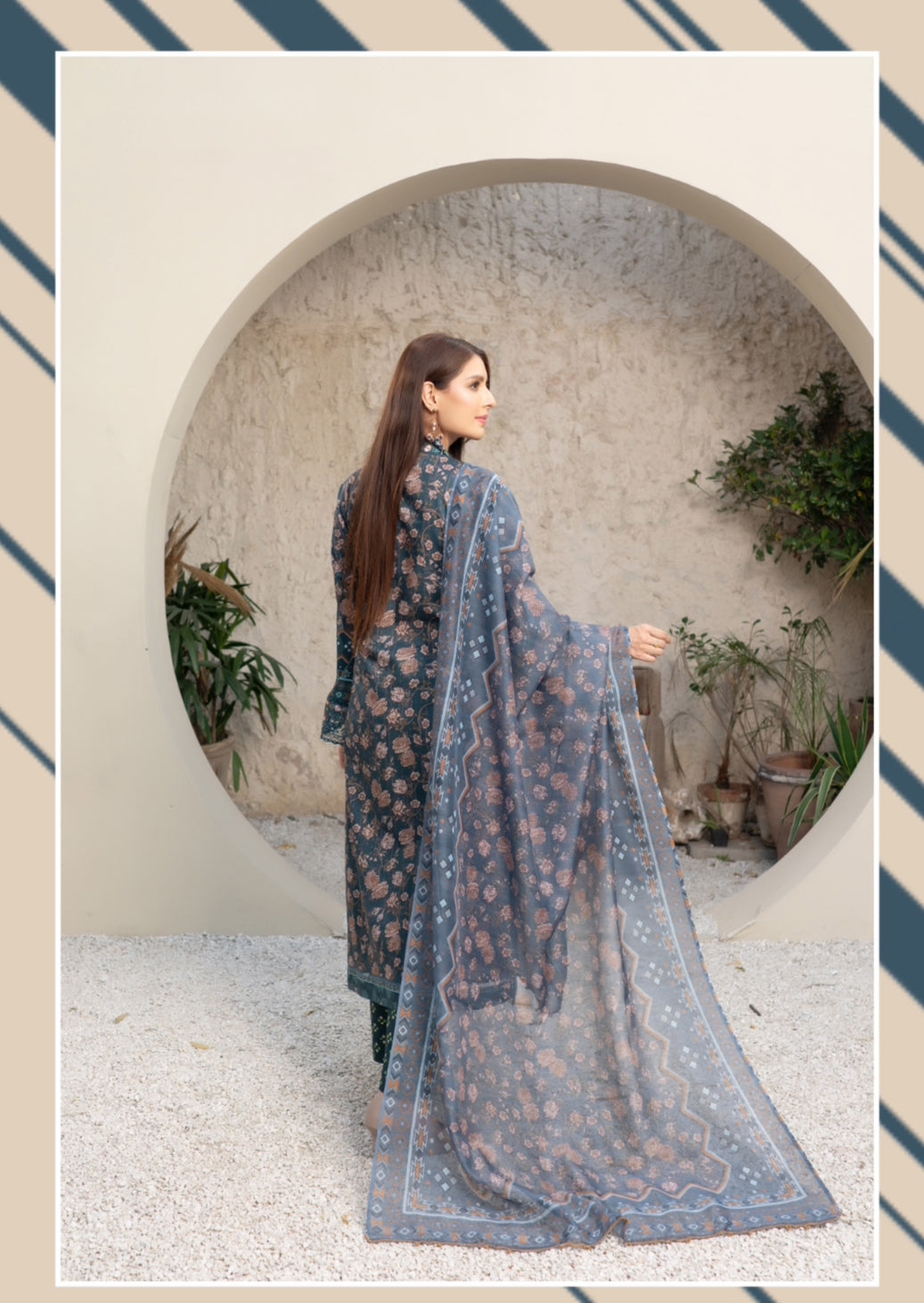 Traditional Pakistani Salwar Kameez by Saree Ghor Charlotte featuring intricate embroidery and vibrant fabric for women.