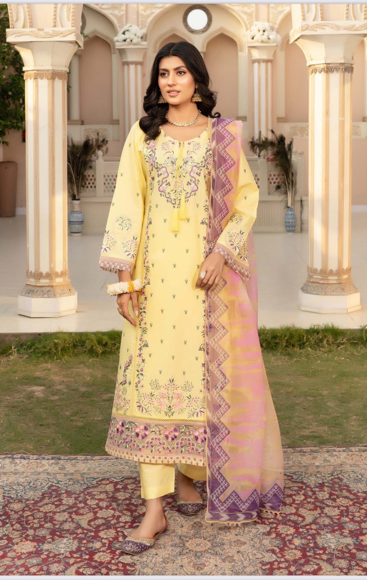 Traditional Pakistani Salwar Kameez for women by Saree Ghor Charlotte, featuring vibrant ethnic wear with intricate embroidery.