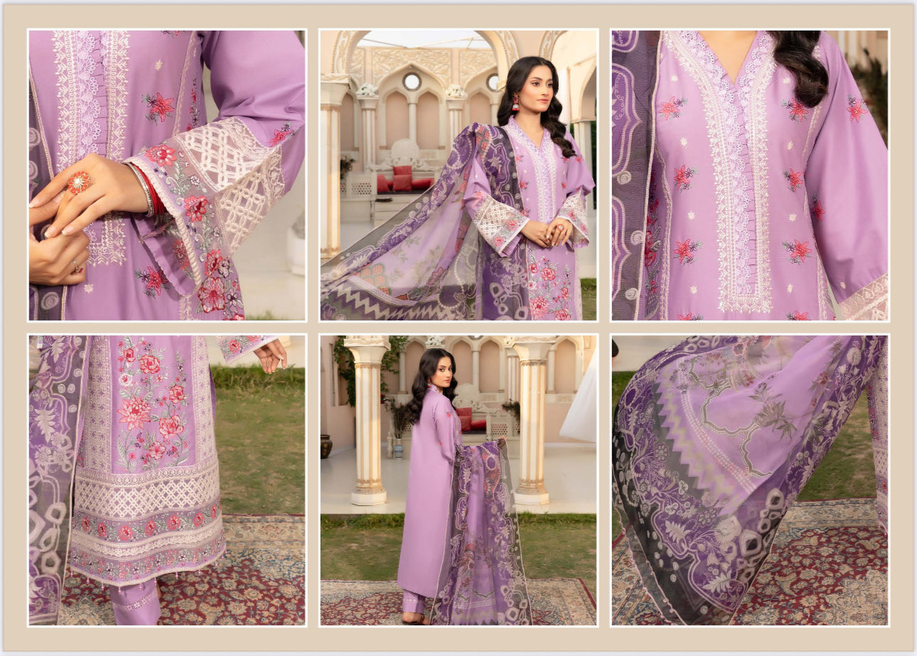 Traditional Pakistani Salwar Kameez by Saree Ghor Charlotte, showcasing vibrant ethnic wear for women with intricate patterns and colorful fabric.