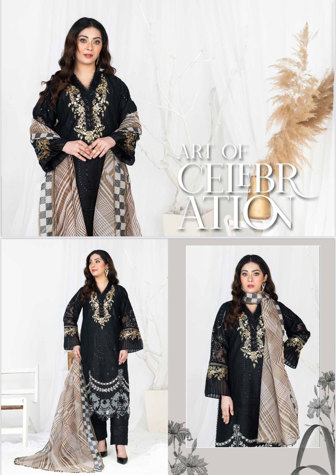 Traditional Pakistani Salwar Kameez by Saree Ghor Charlotte, vibrant ethnic wear for women with intricate embroidery and colorful fabric.