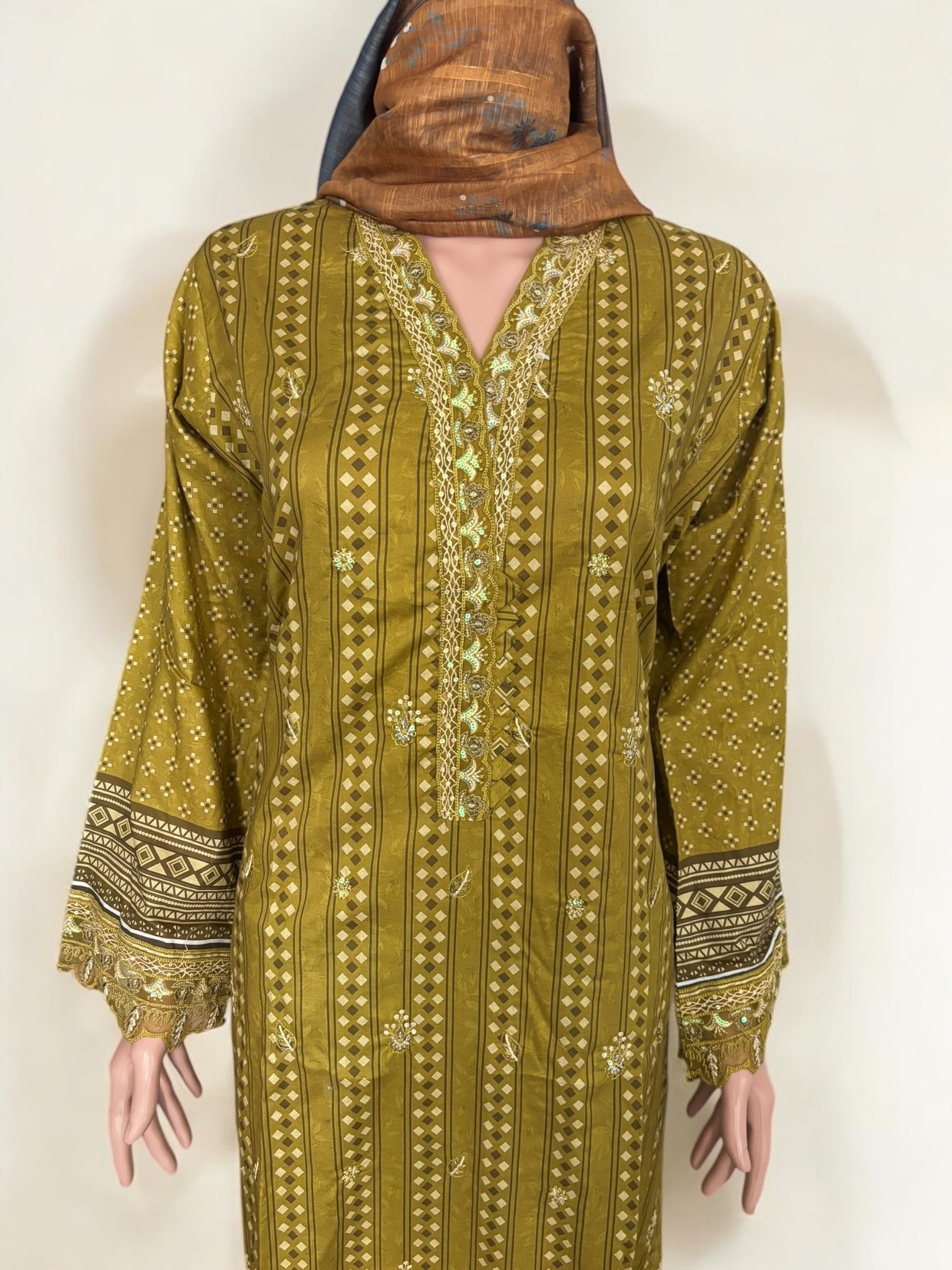 Traditional Pakistani Salwar Kameez by Saree Ghor Charlotte, featuring intricate embroidery and vibrant ethnic wear for women.