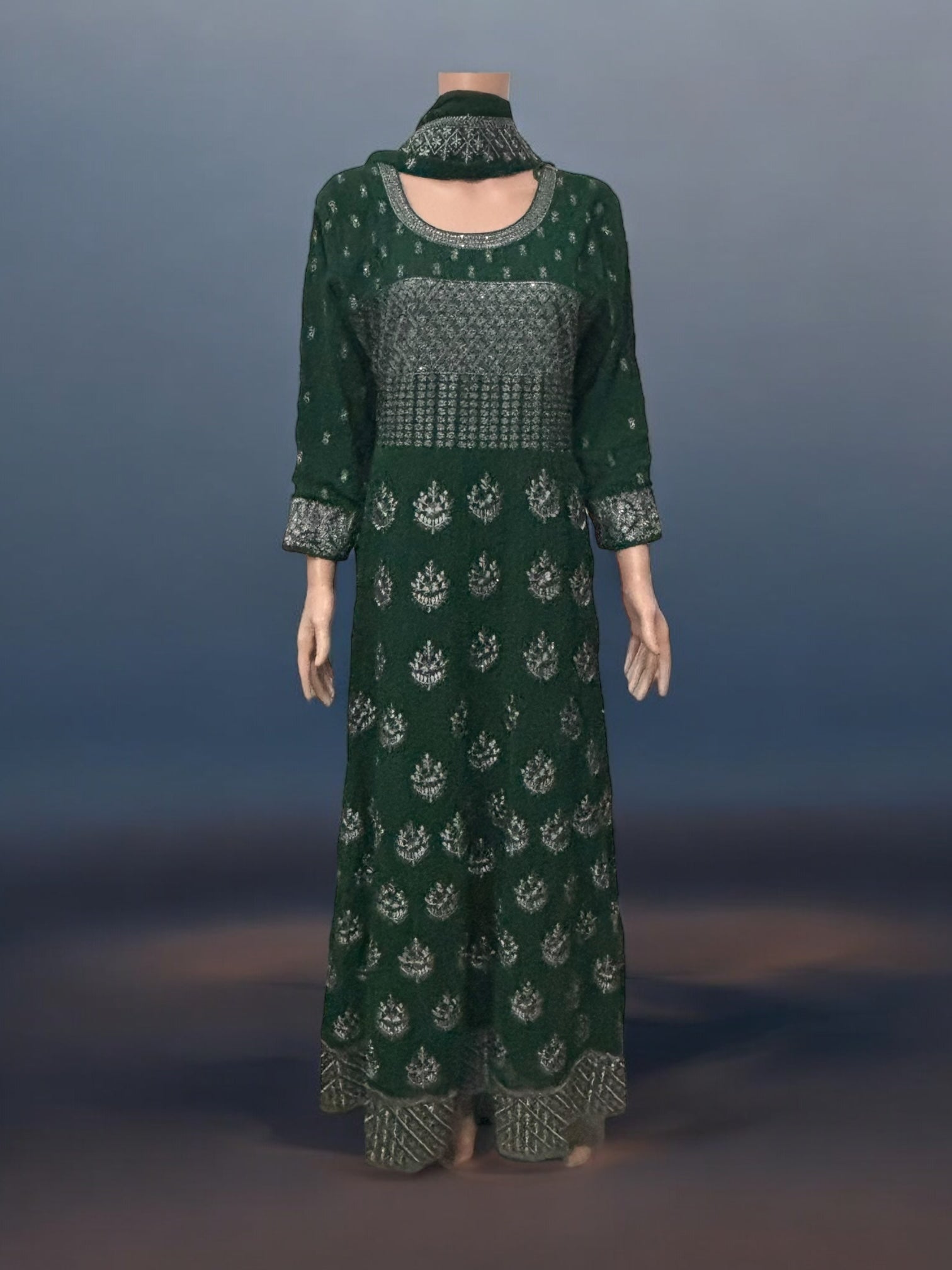 Traditional party wear Salwar Kameez by Saree Ghor Charlotte, featuring intricate designs and elegant ethnic style for women.