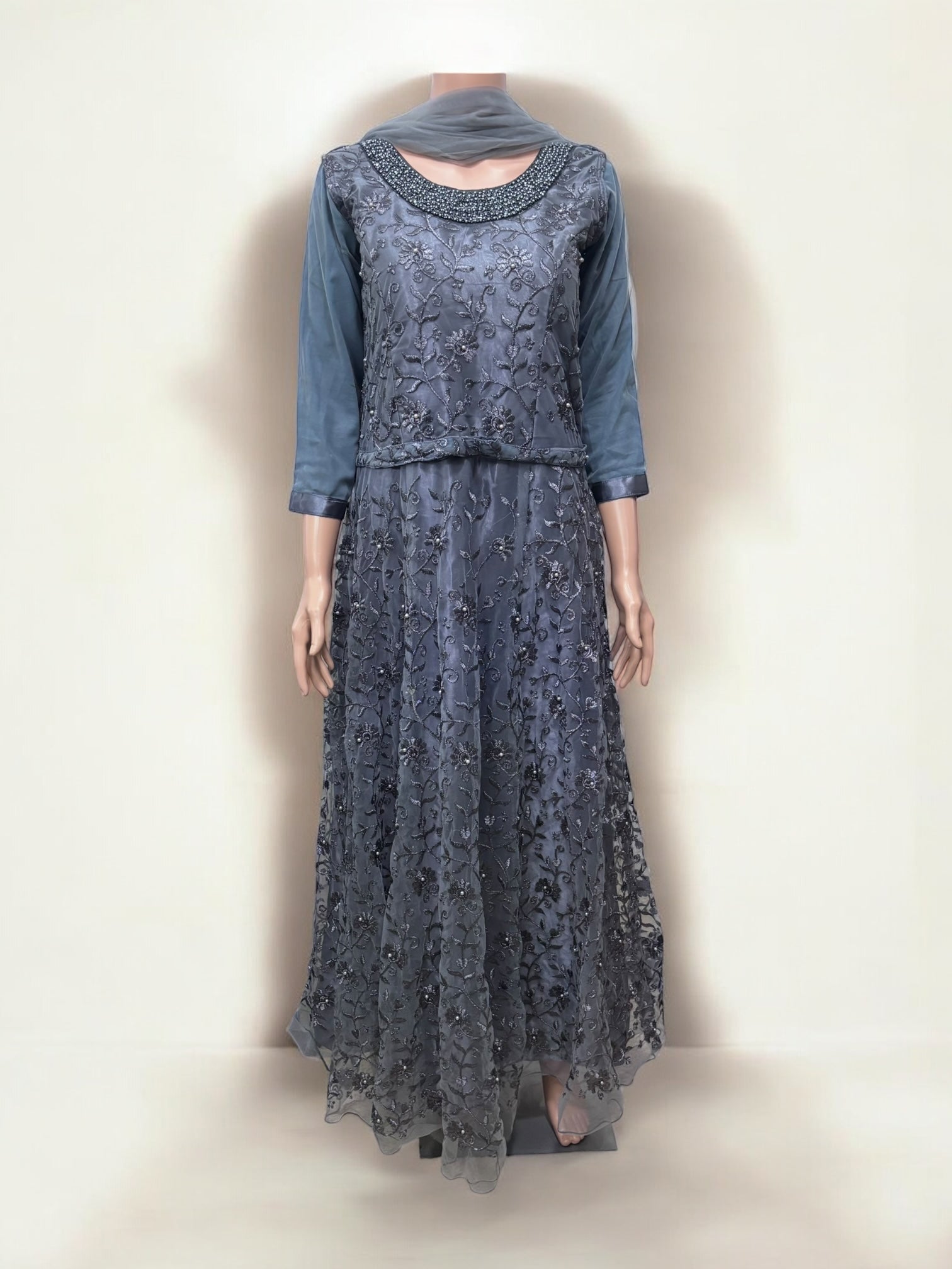 Traditional party wear gown by Saree Ghor Charlotte, ethnic salwar kameez for women, elegant cultural attire for special occasions