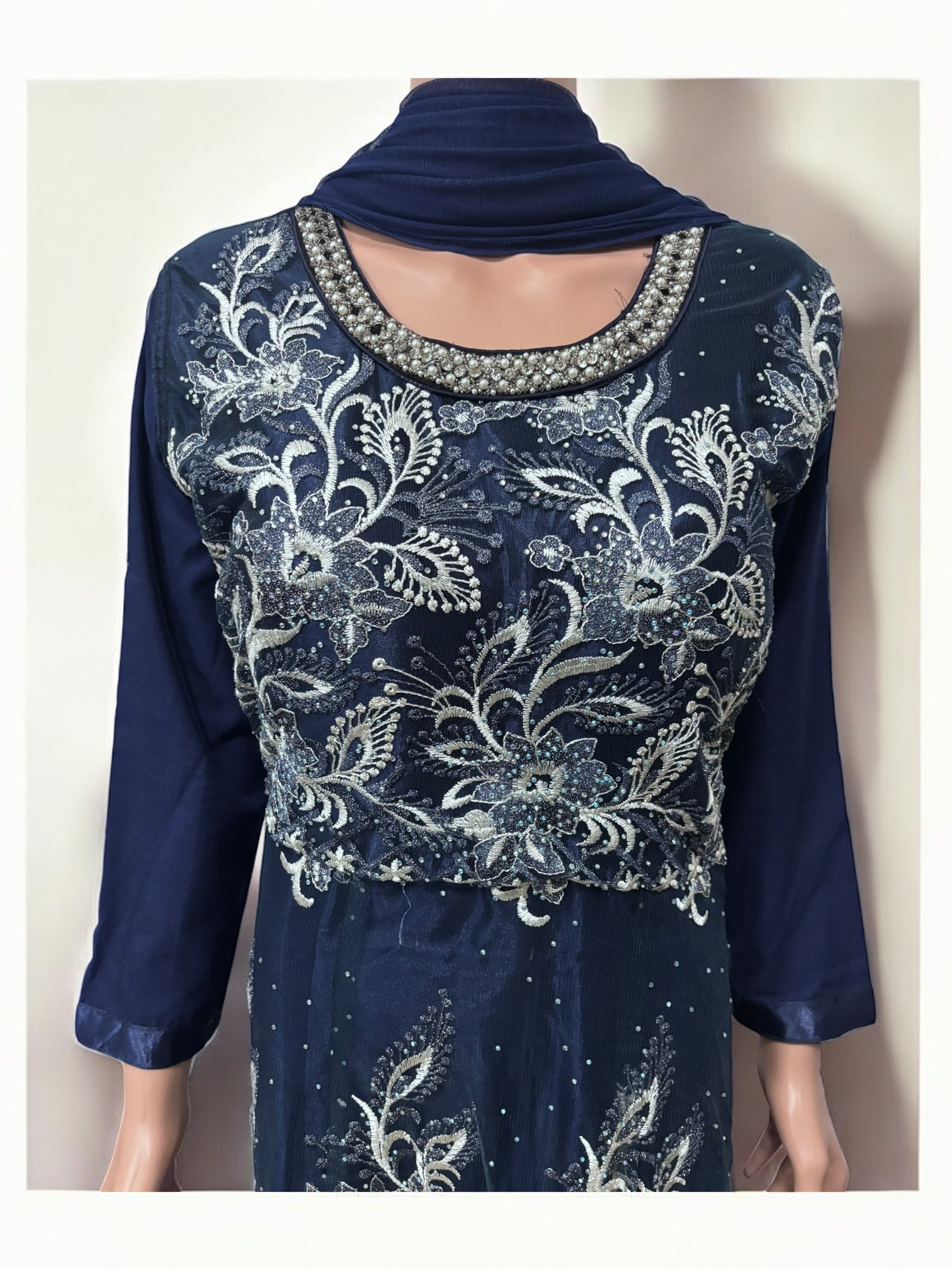Traditional party wear Salwar Kameez by Saree Ghor Charlotte, elegant ethnic gown for women with intricate details.