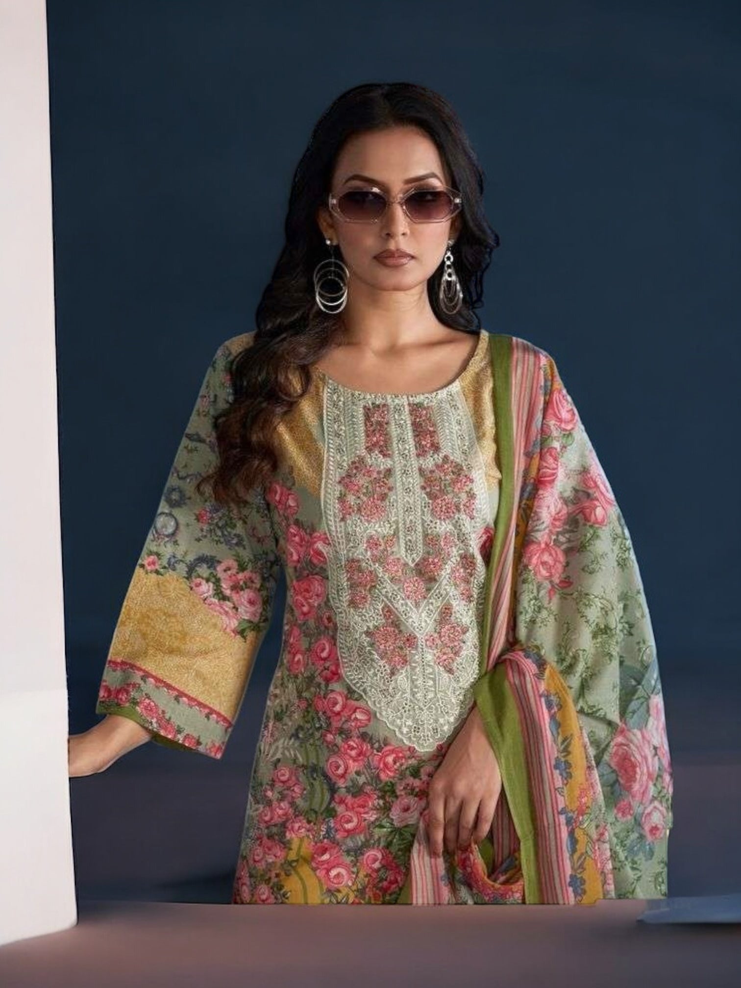 Traditional Saree Ghor Charlotte Salwar Kameez set for women, featuring ethnic wear with intricate embroidery and vibrant colors.