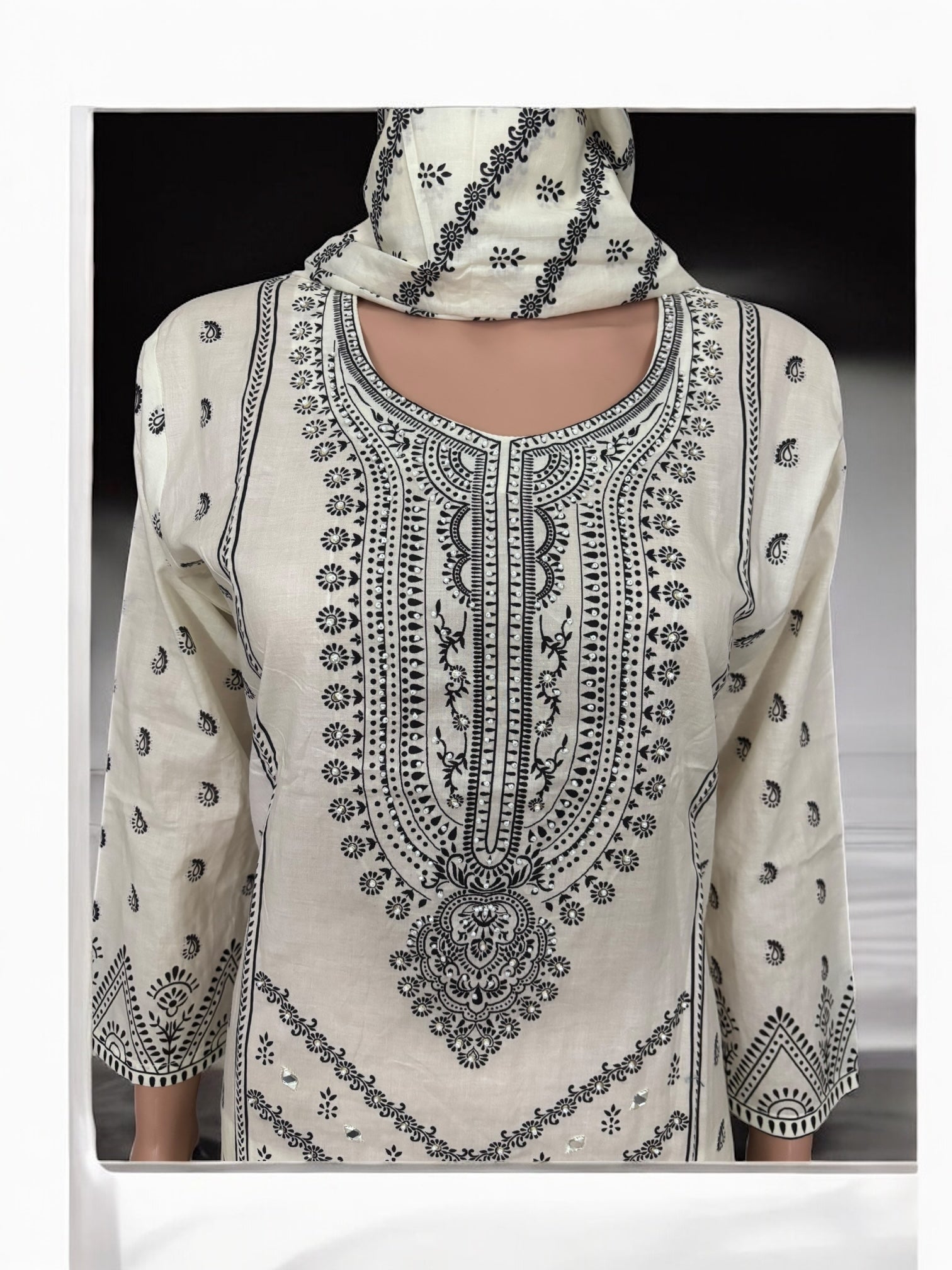 Traditional Salwar Kameez set by Saree Ghor Charlotte, elegant ethnic wear for women with intricate design and vibrant colors.
