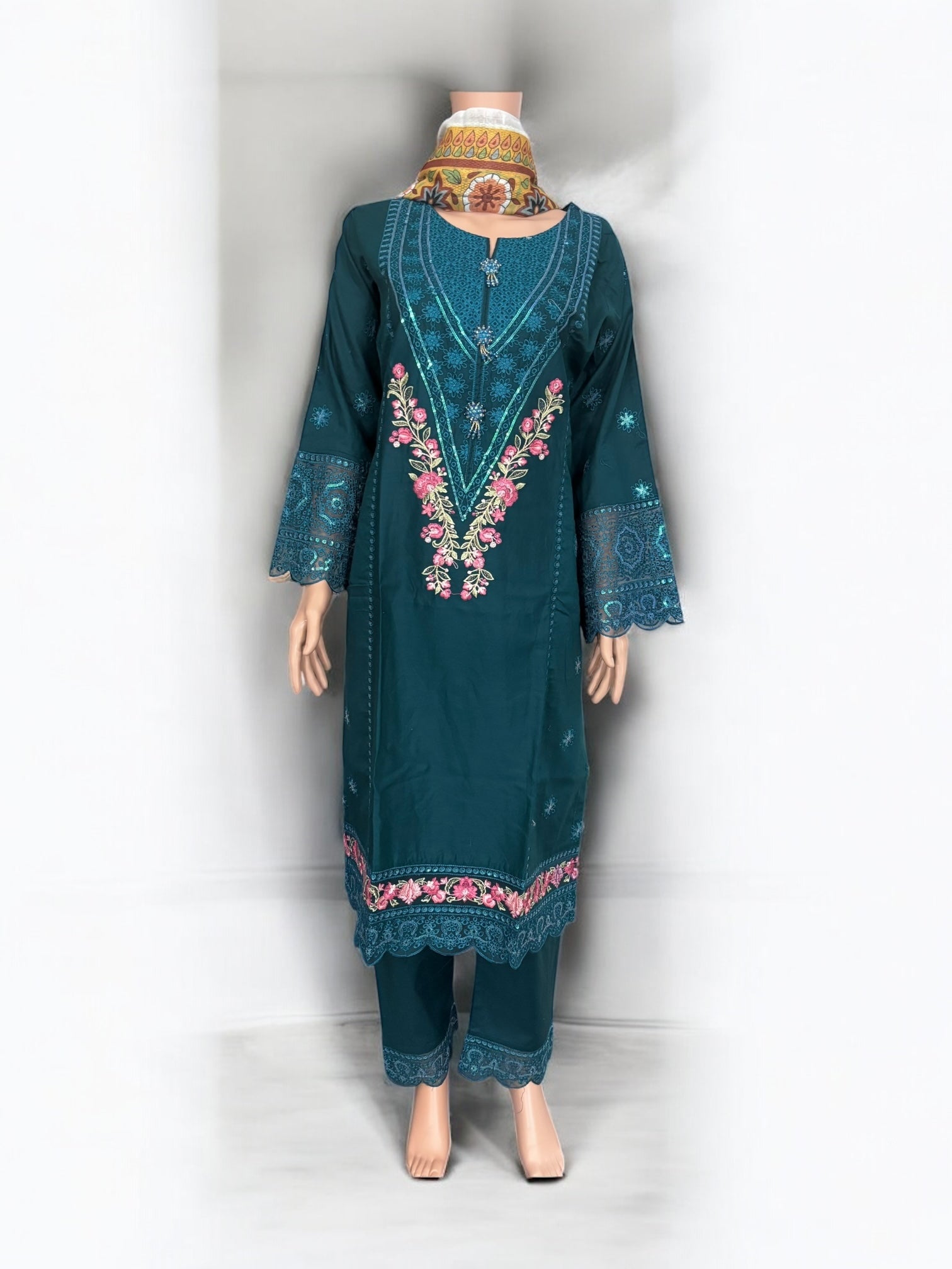 Traditional Salwar Kameez Set by Saree Ghor Charlotte featuring an elegant ethnic wear design for women.