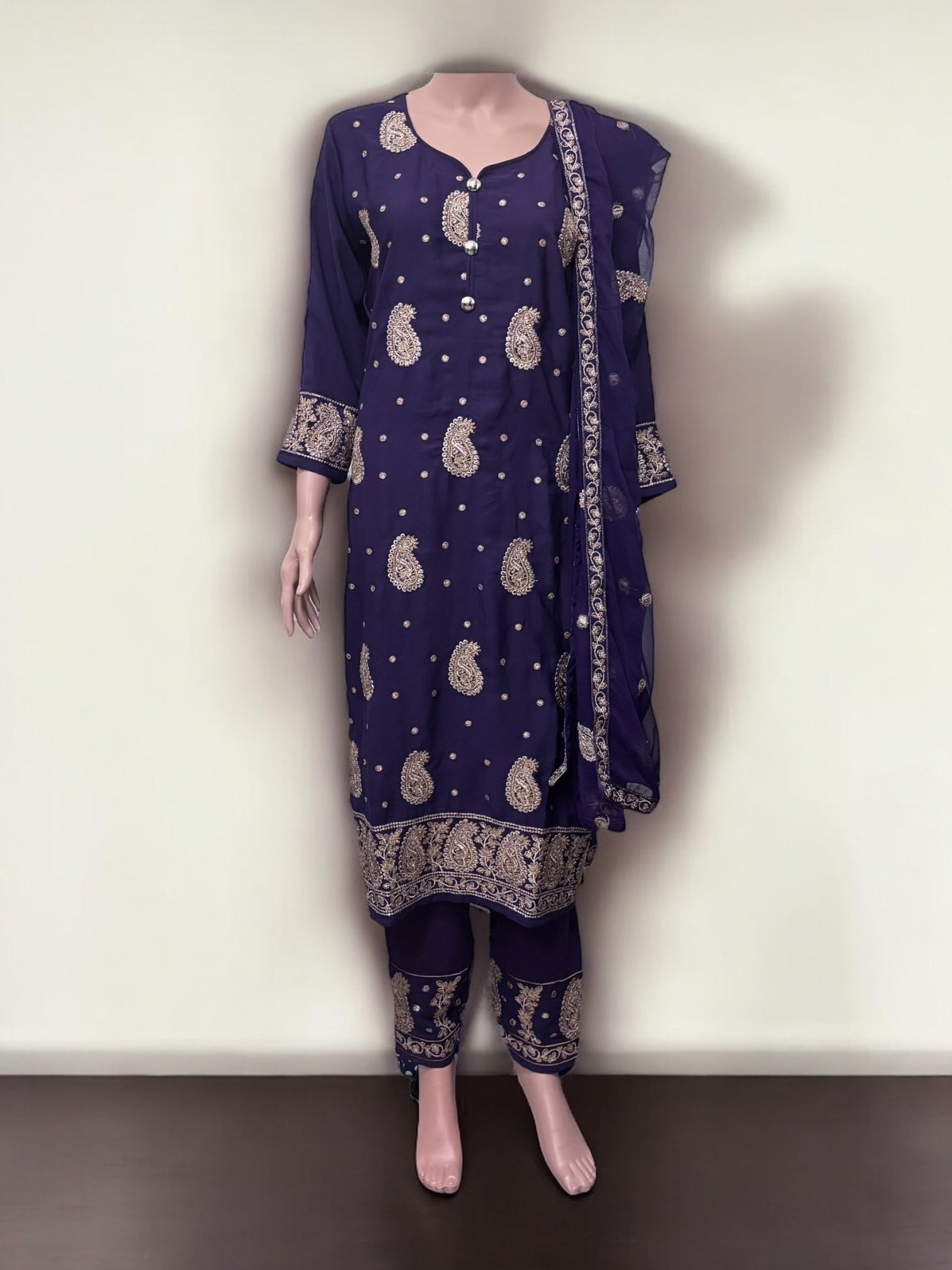 Traditional Saree Ghor Charlotte Salwar Kameez set for women, showcasing vibrant ethnic wear with intricate detailing and elegant design.